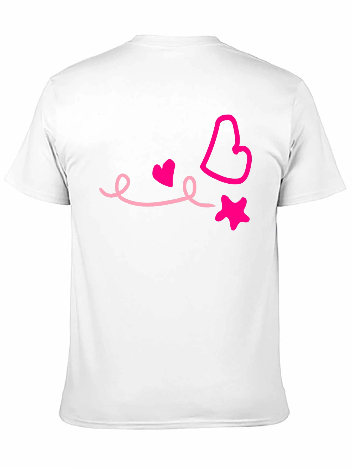Heart & Star Graphic Black Tee