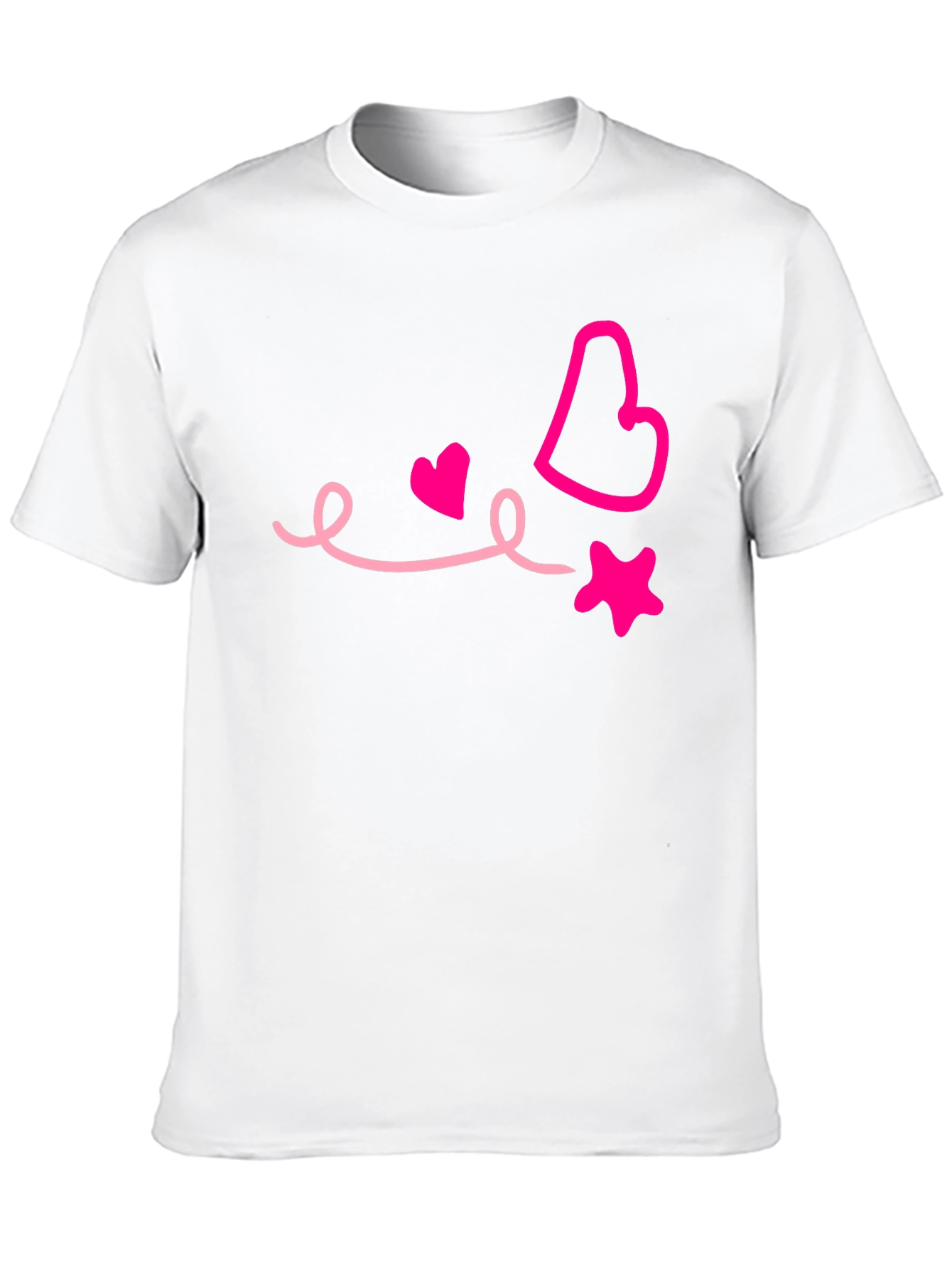 Heart & Star Graphic Black Tee
