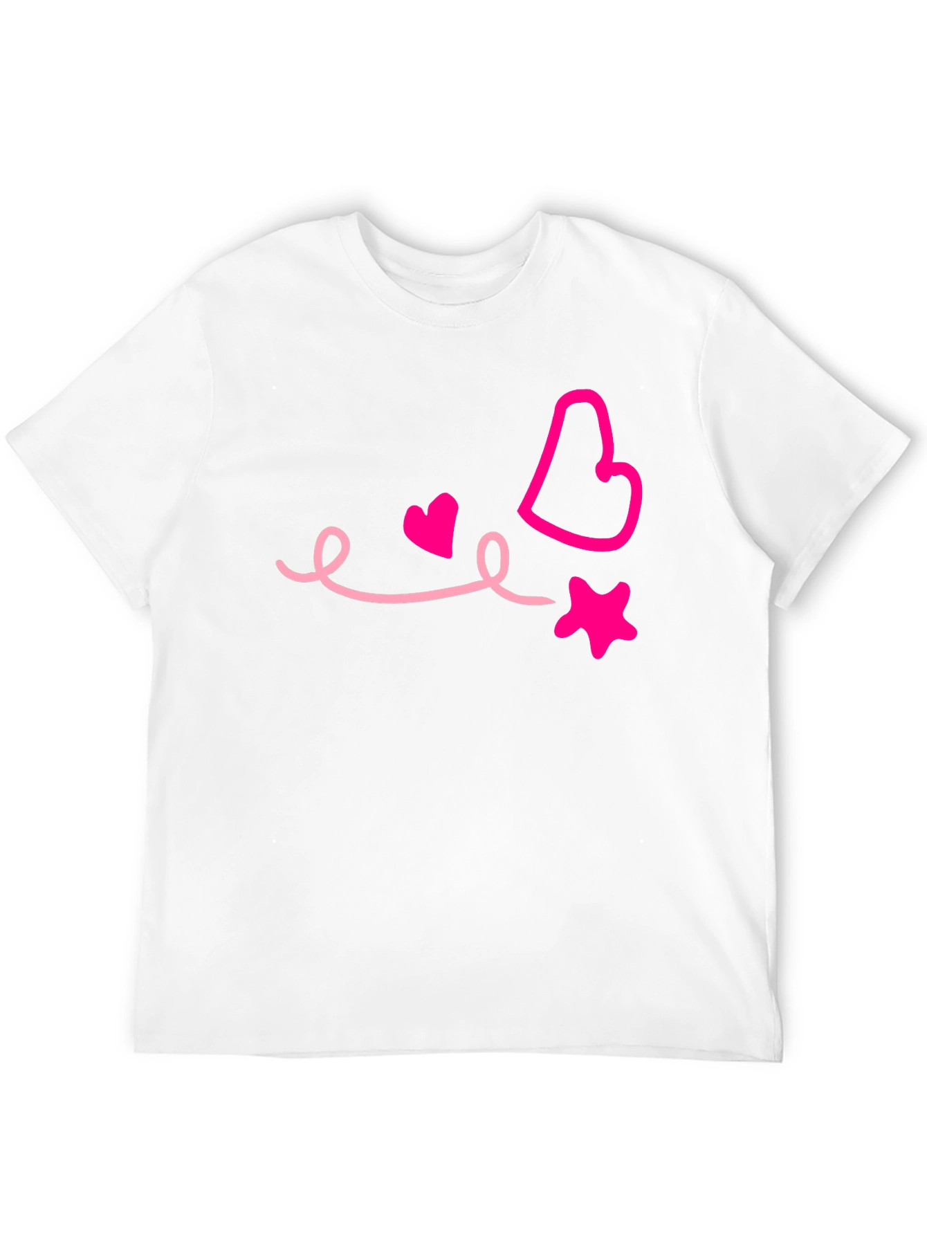 Heart & Star Graphic Black Tee