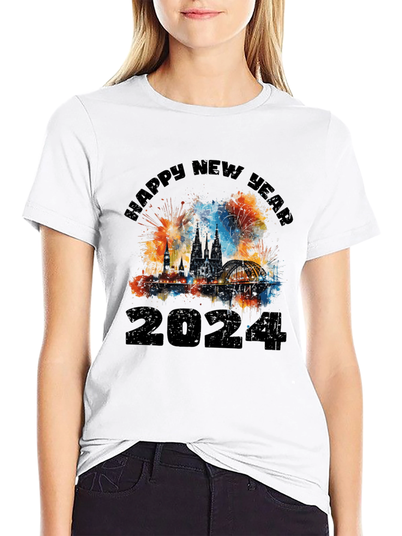 Happy New Year 2024 Cologne Fireworks T-Shirt