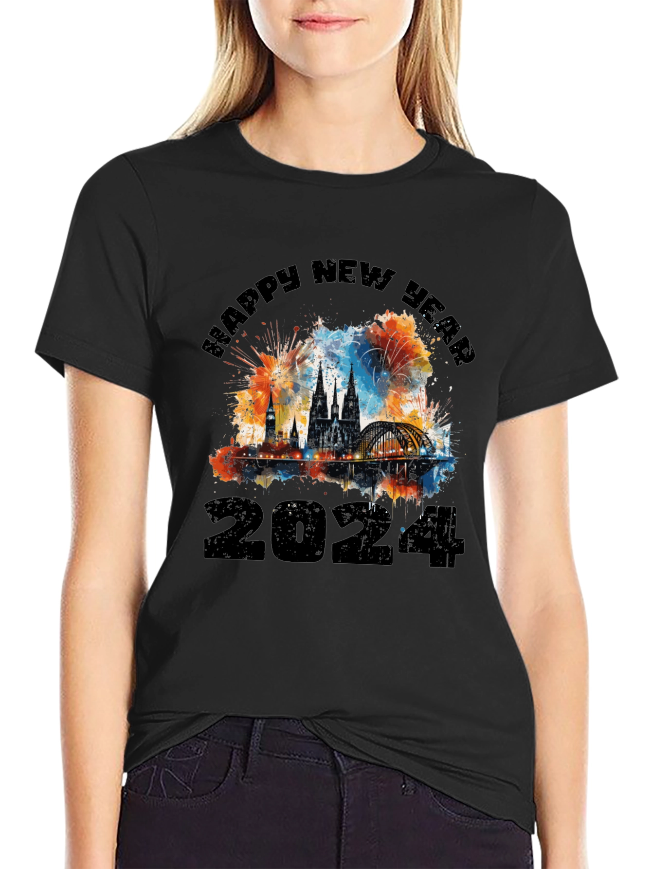 Happy New Year 2024 Cologne Fireworks T-Shirt