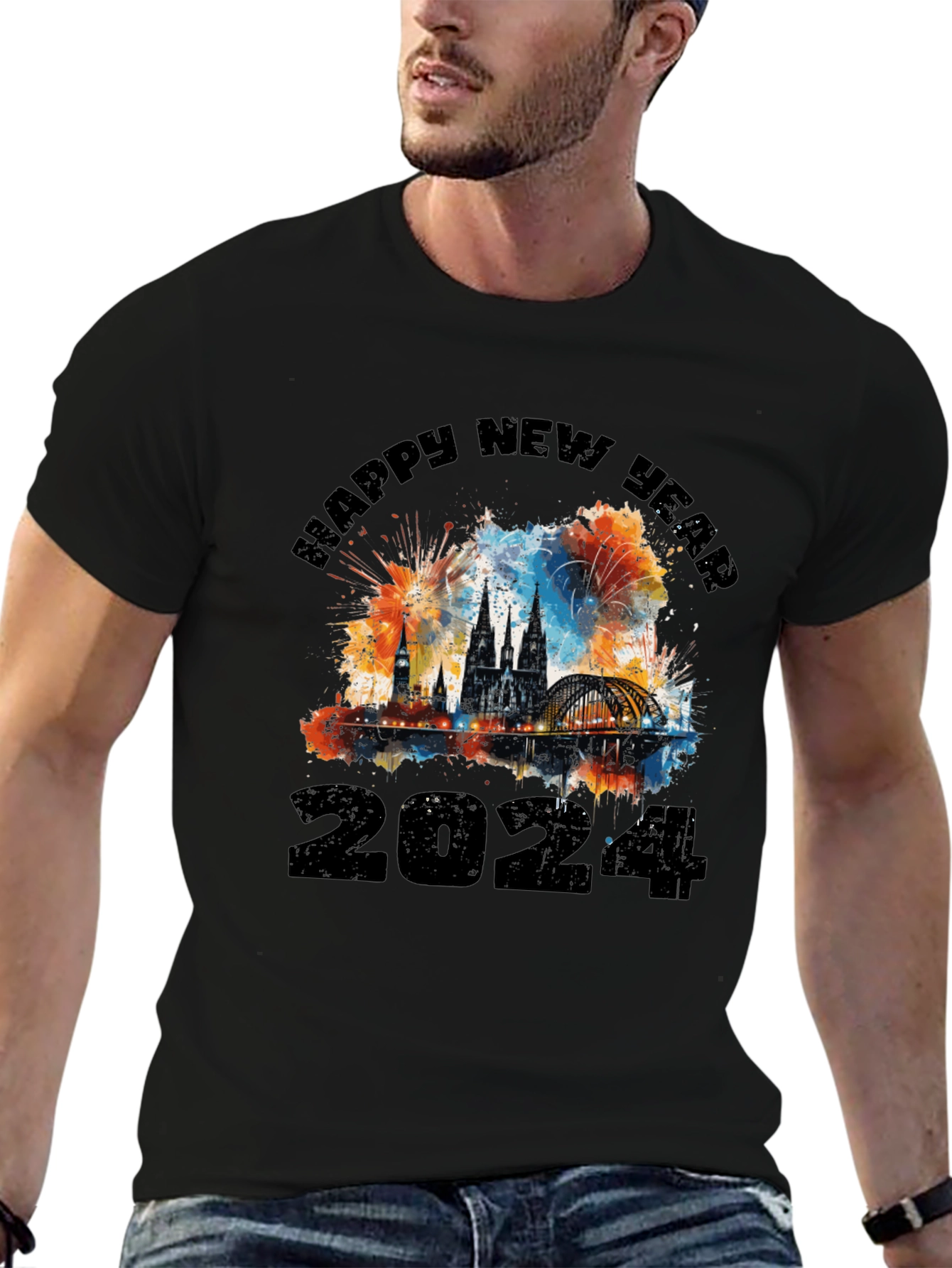 Happy New Year 2024 Cologne Fireworks T-Shirt