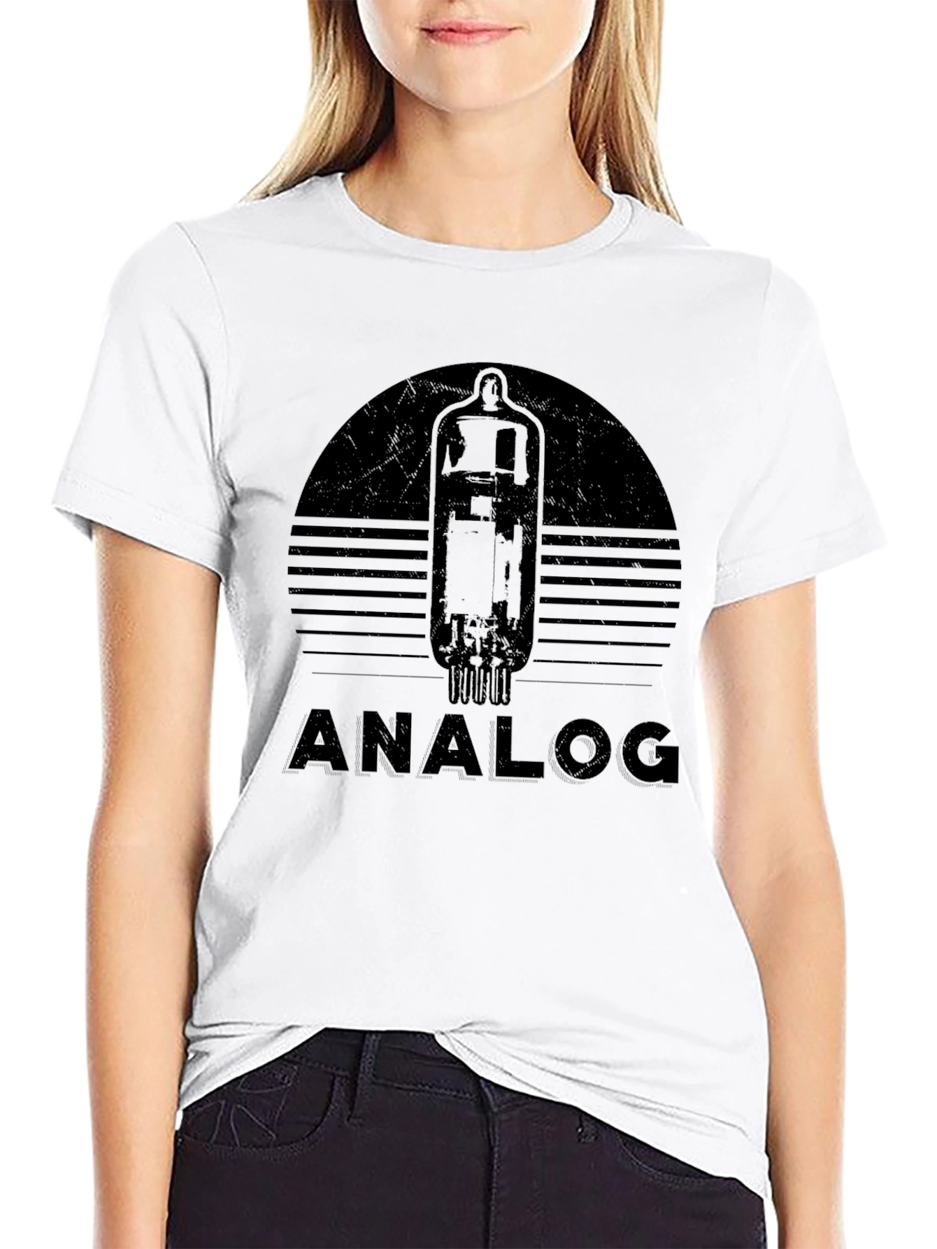 Analog Valve Tube Graphic Black T-Shirt