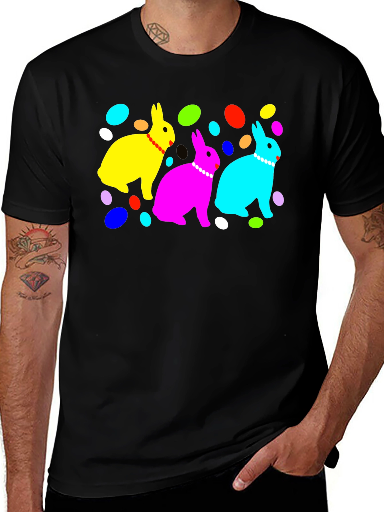 Vibrant Easter Bunny Graphic Tee