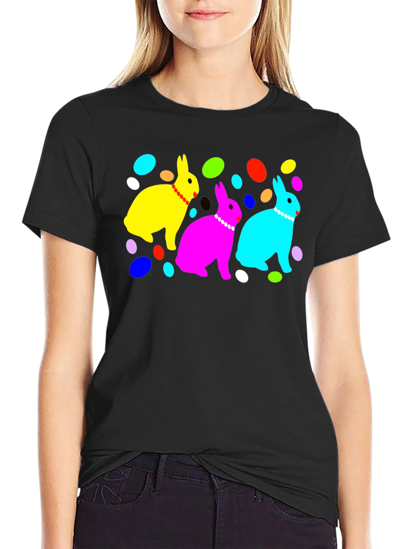 Vibrant Easter Bunny Graphic Tee