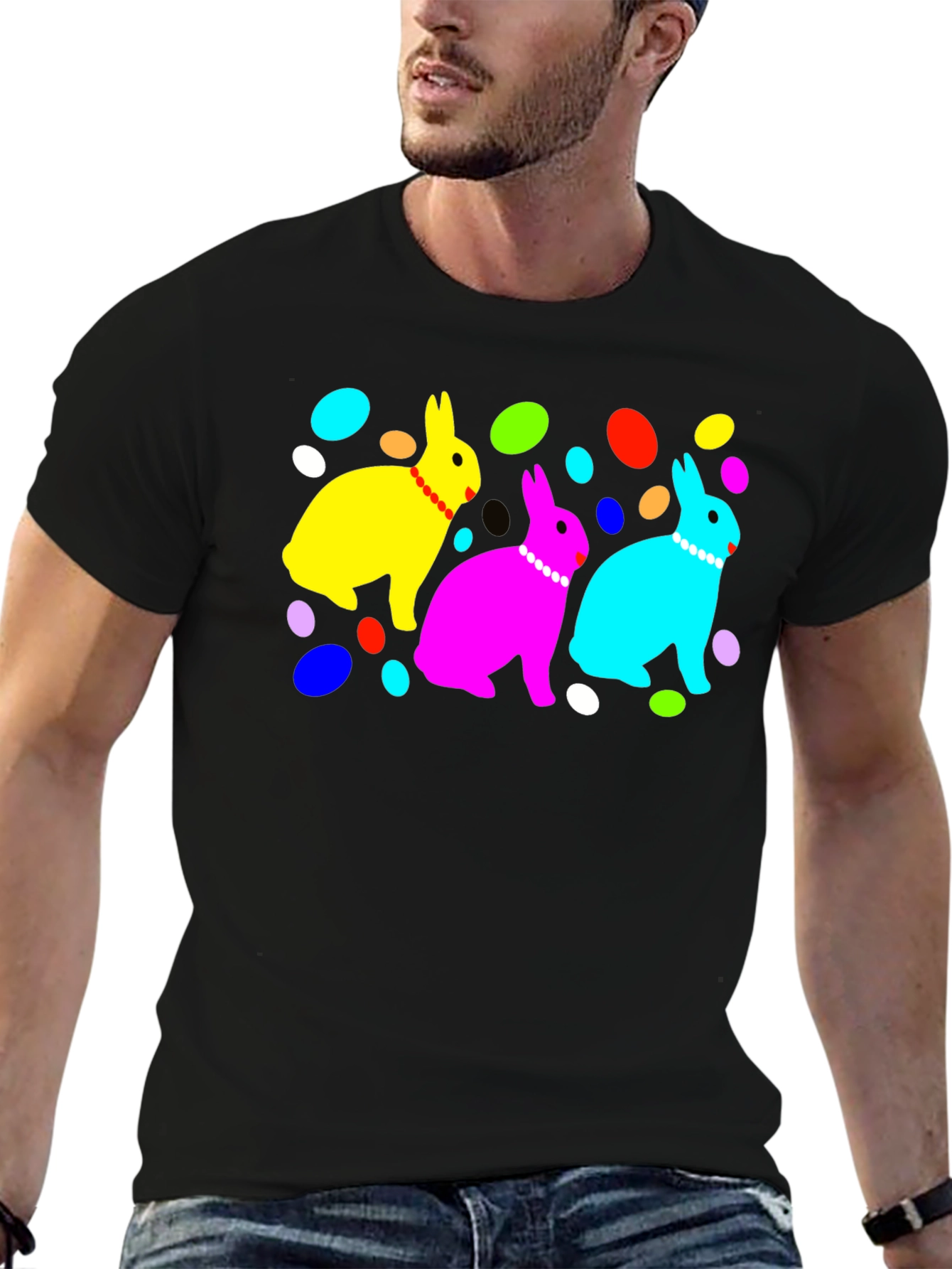 Vibrant Easter Bunny Graphic Tee