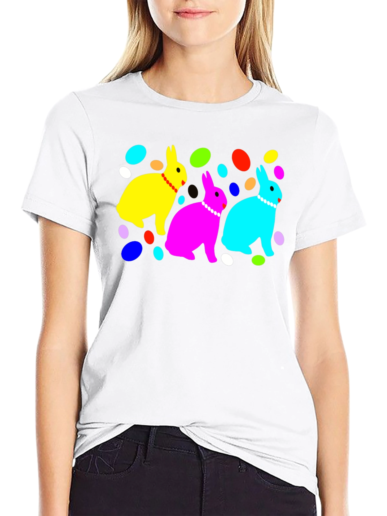 Vibrant Easter Bunny Graphic Tee