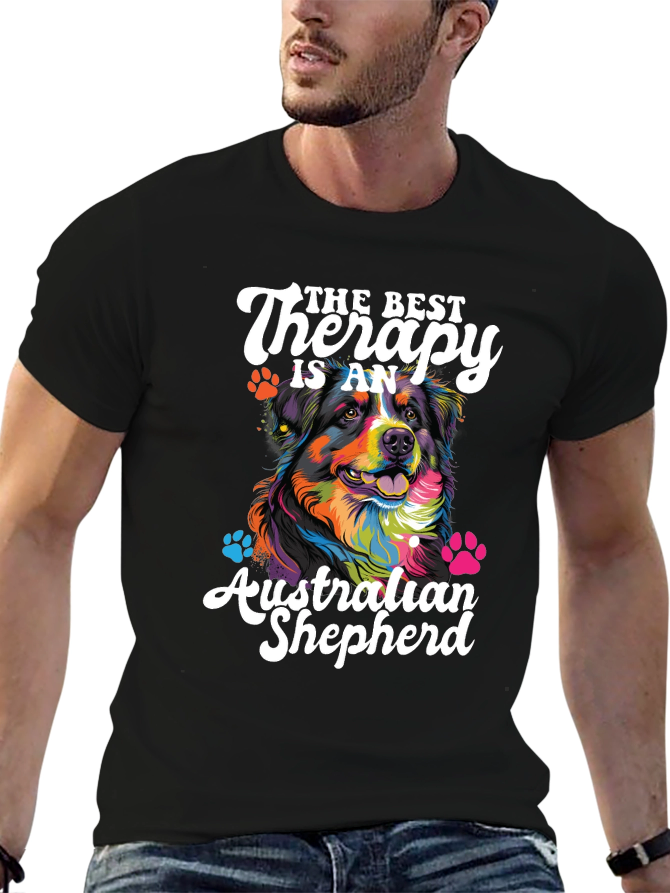 Australian Shepherd Therapy T-Shirt - Dog Lover Tee