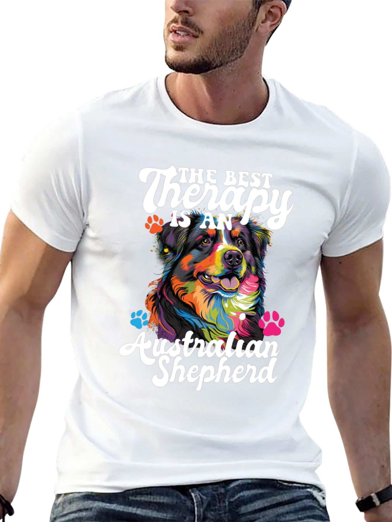 Australian Shepherd Therapy T-Shirt - Dog Lover Tee