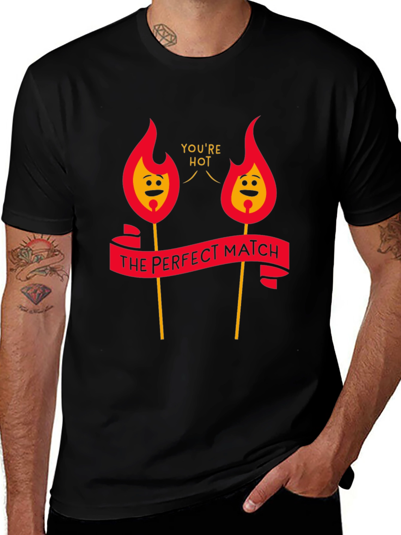Perfect Match Graphic Tee - Youre Hot!
