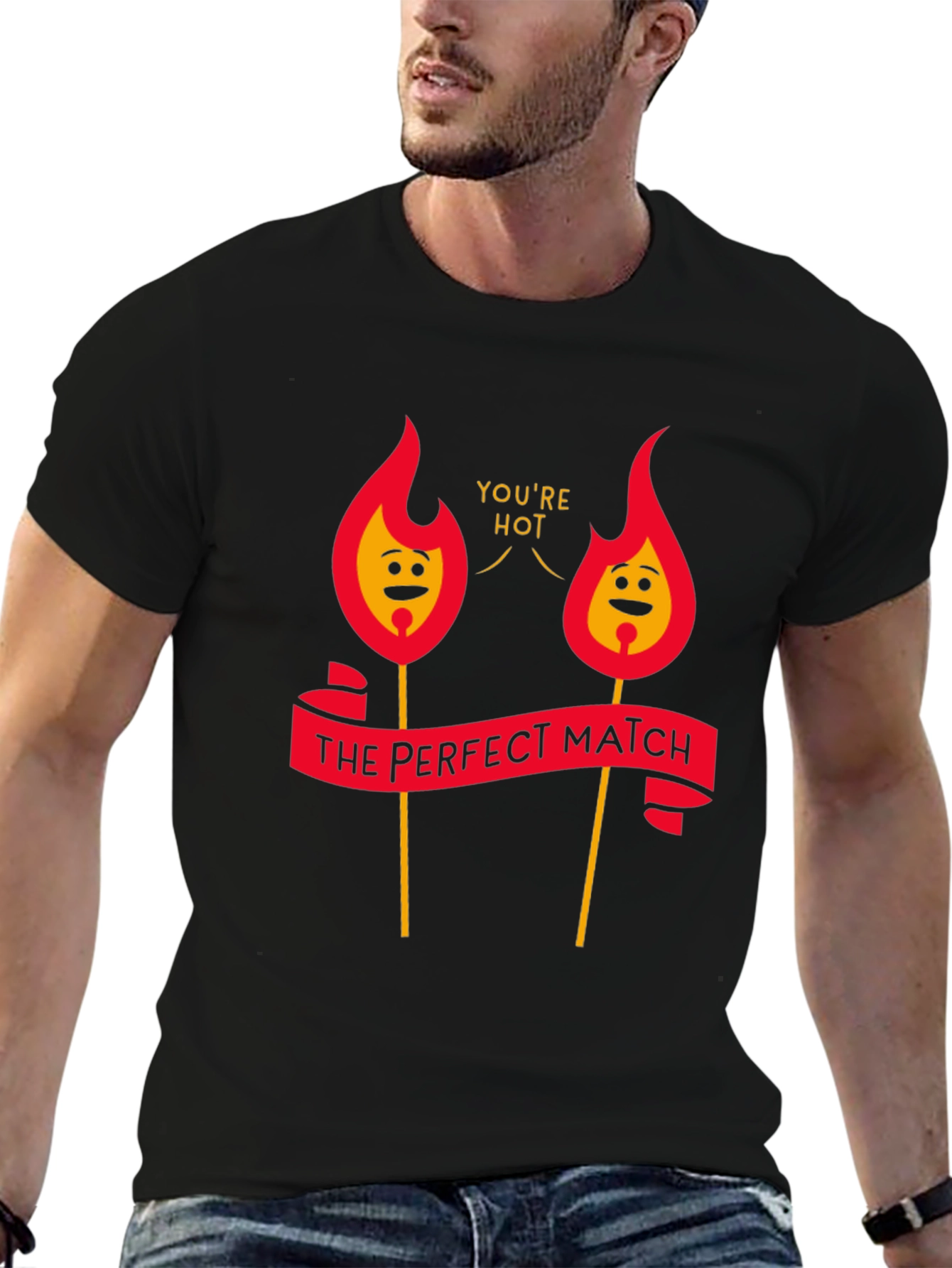 Perfect Match Graphic Tee - Youre Hot!