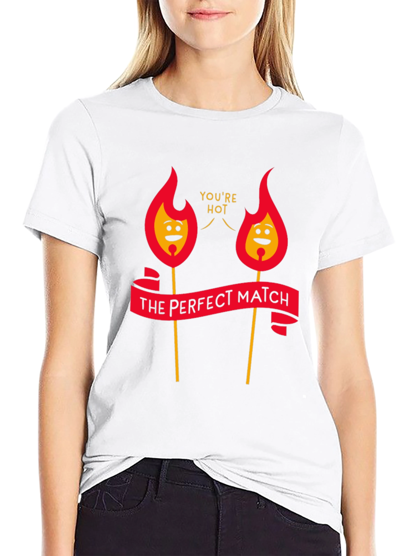 Perfect Match Graphic Tee - Youre Hot!