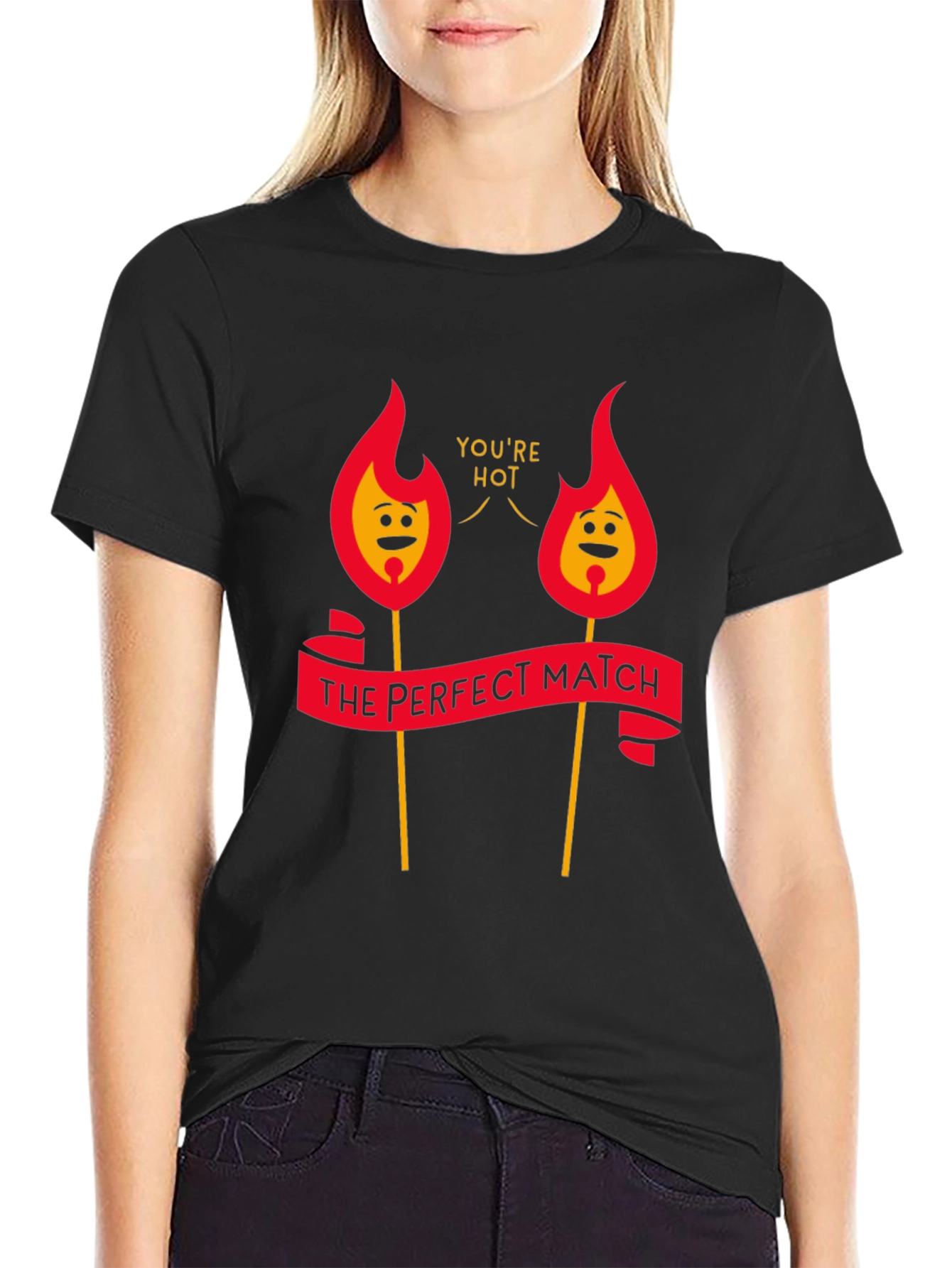 Perfect Match Graphic Tee - Youre Hot!