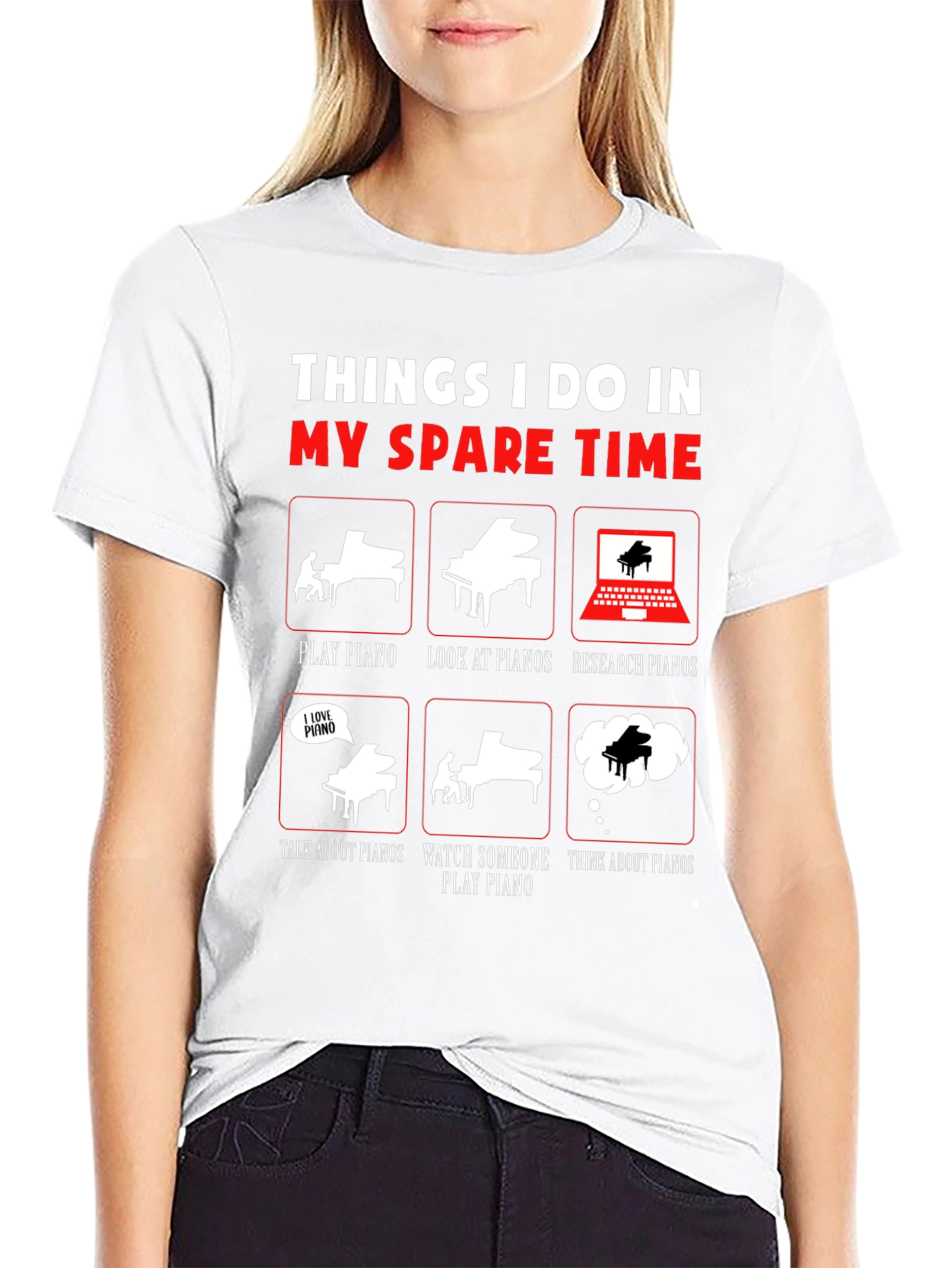 Piano Lover T-Shirt: My Spare Time Activities