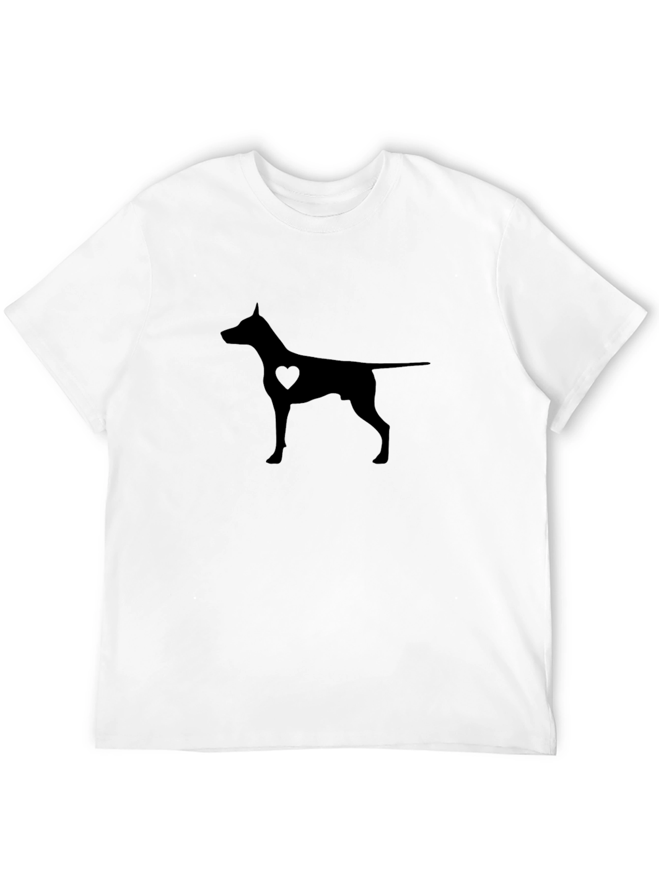 Dog Lover T-Shirt - Heart Silhouette