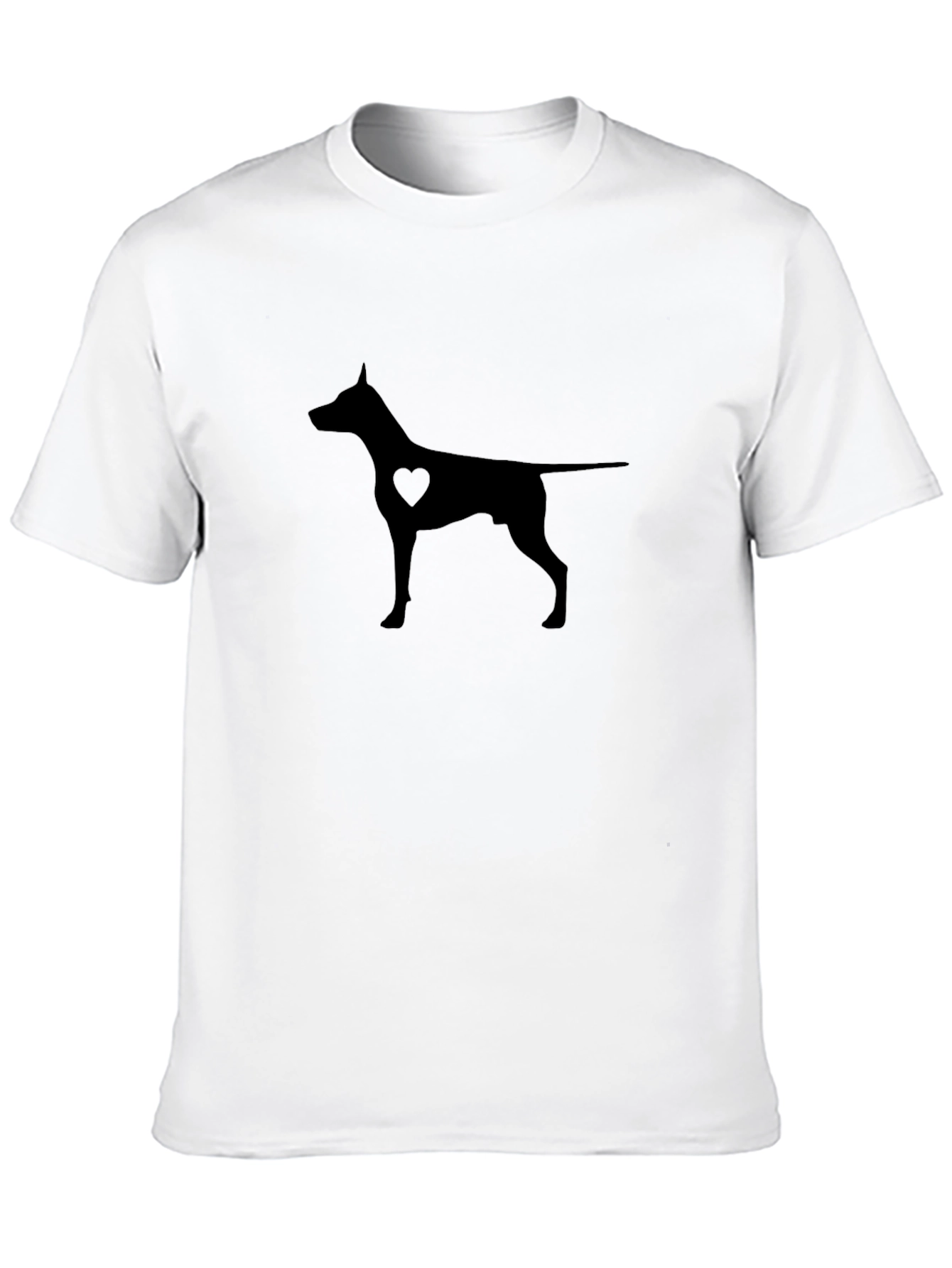 Dog Lover T-Shirt - Heart Silhouette
