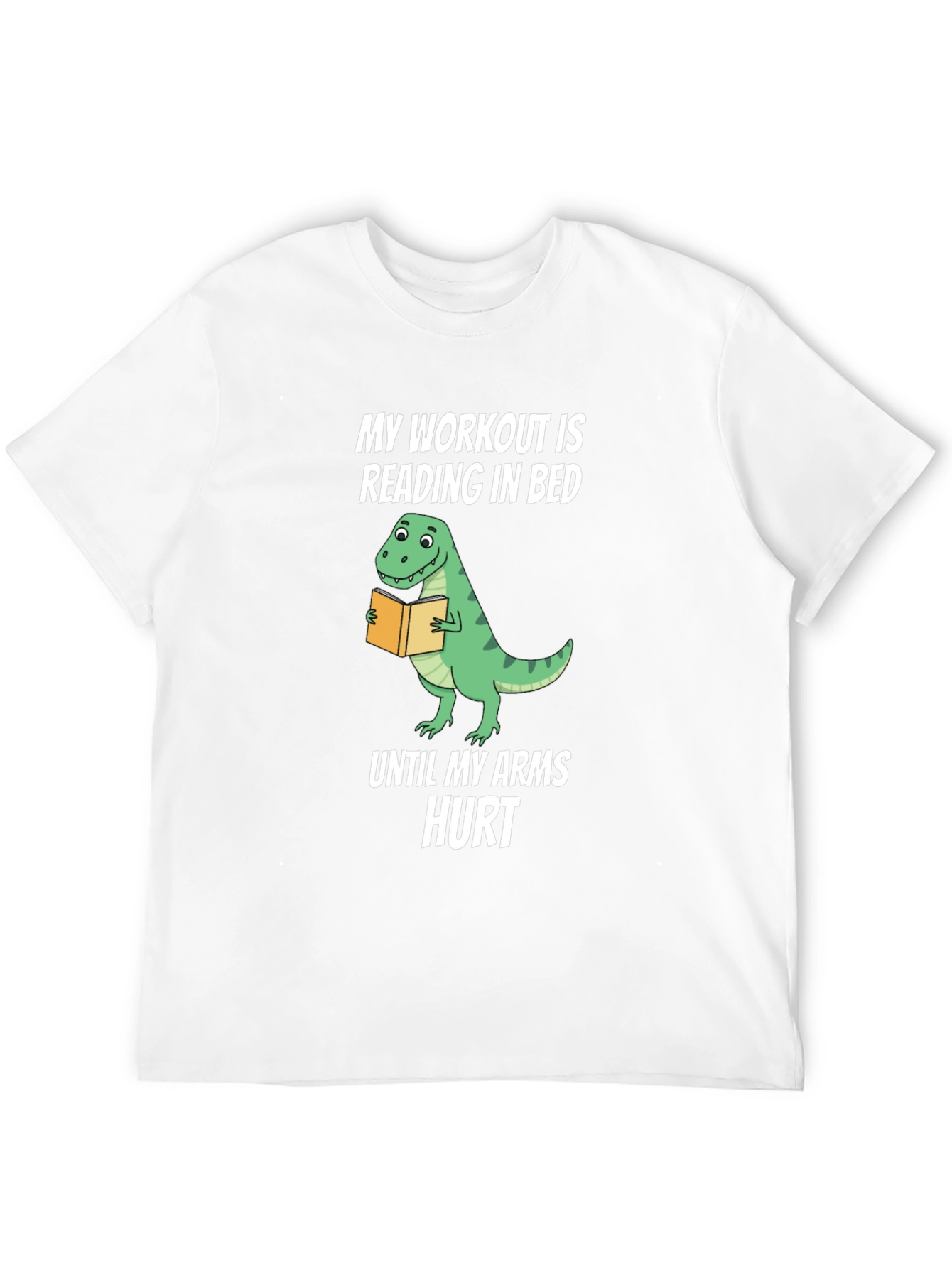 Reading Dinosaur T-Shirt: Funny Workout Tee