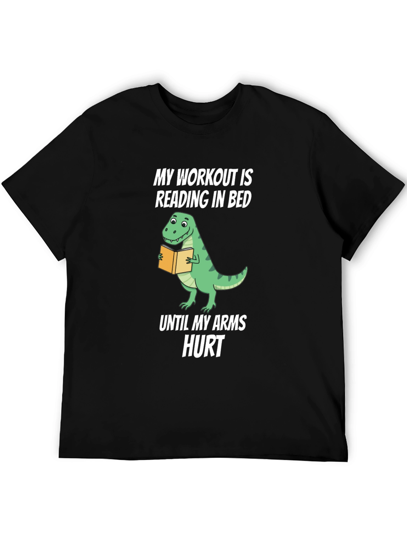 Reading Dinosaur T-Shirt: Funny Workout Tee