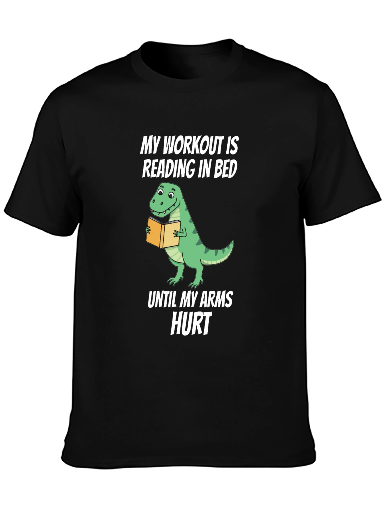 Reading Dinosaur T-Shirt: Funny Workout Tee