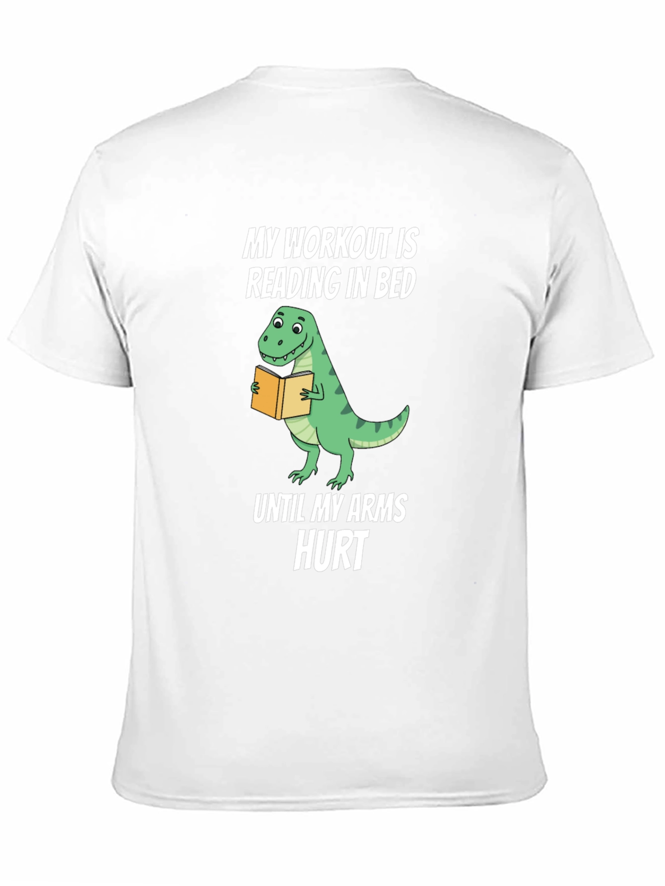 Reading Dinosaur T-Shirt: Funny Workout Tee