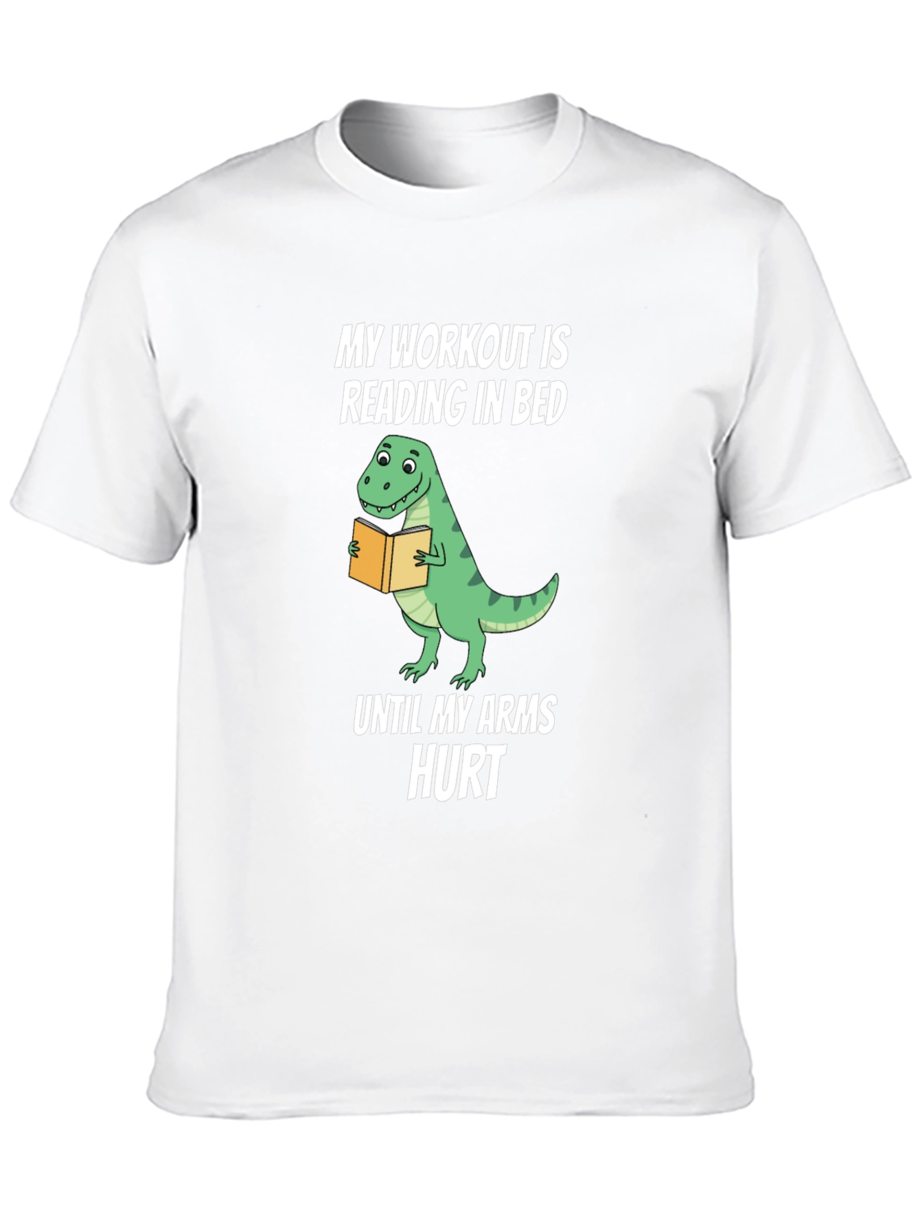 Reading Dinosaur T-Shirt: Funny Workout Tee