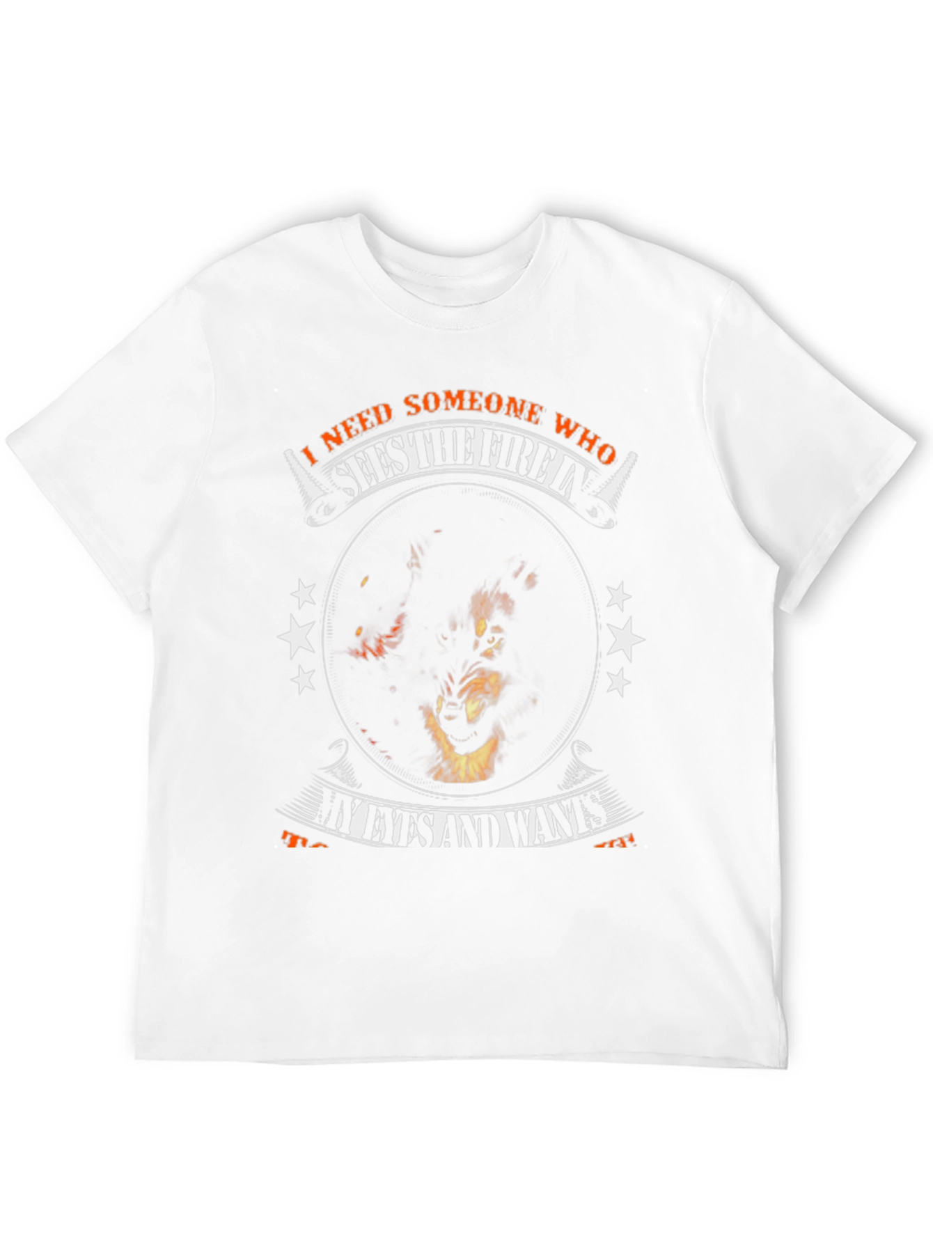 Fiery Wolf Graphic Print Tee