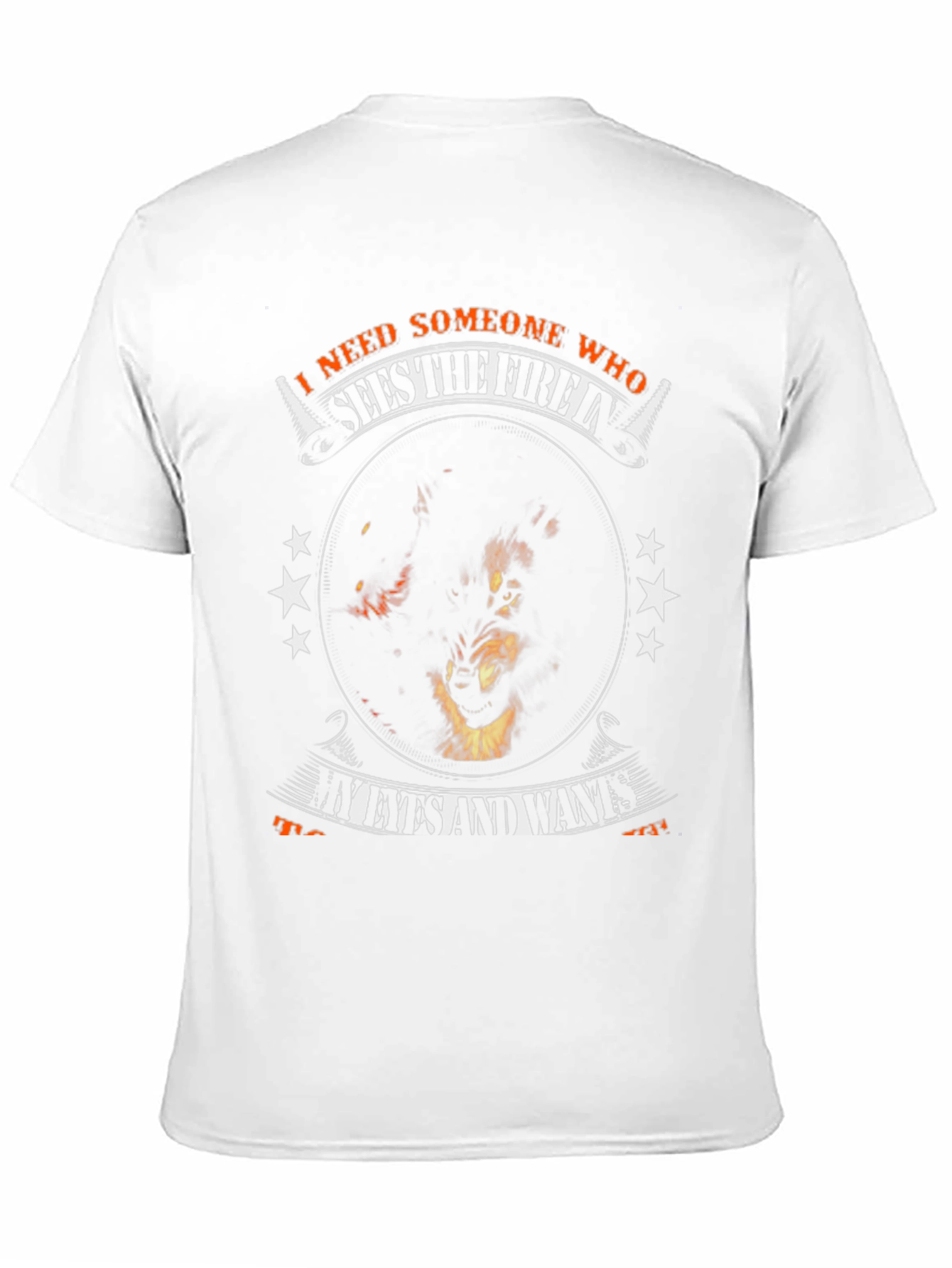 Fiery Wolf Graphic Print Tee