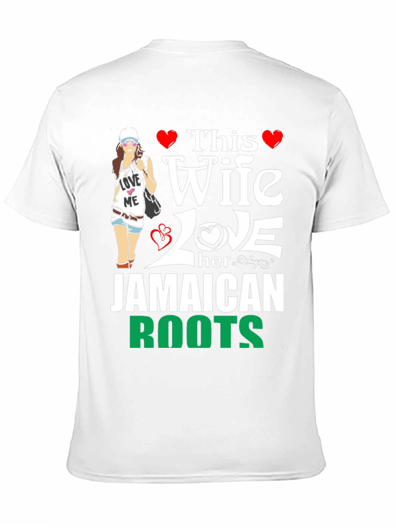 Jamaican Roots Wife Novelty T-Shirt