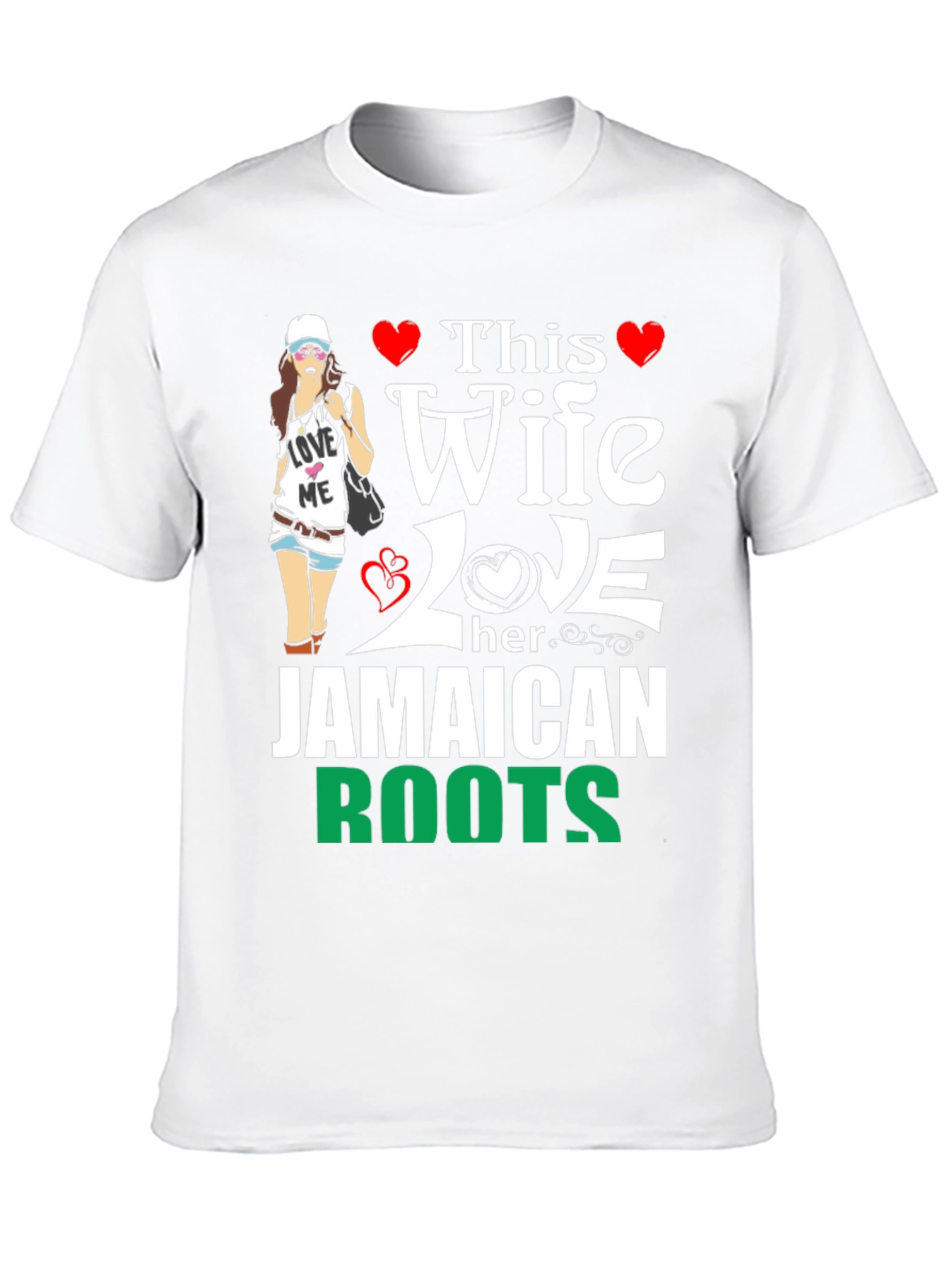 Jamaican Roots Wife Novelty T-Shirt