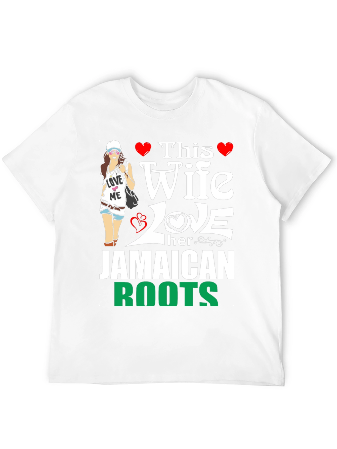 Jamaican Roots Wife Novelty T-Shirt