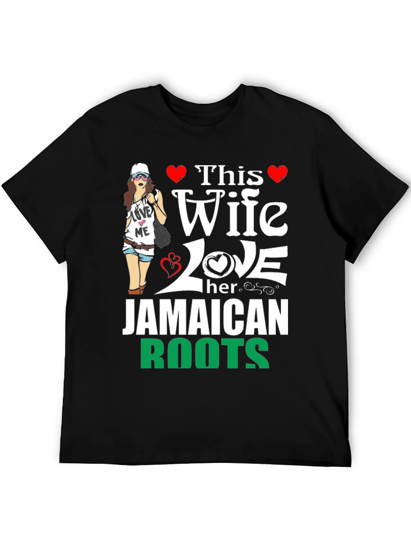 Jamaican Roots Wife Novelty T-Shirt