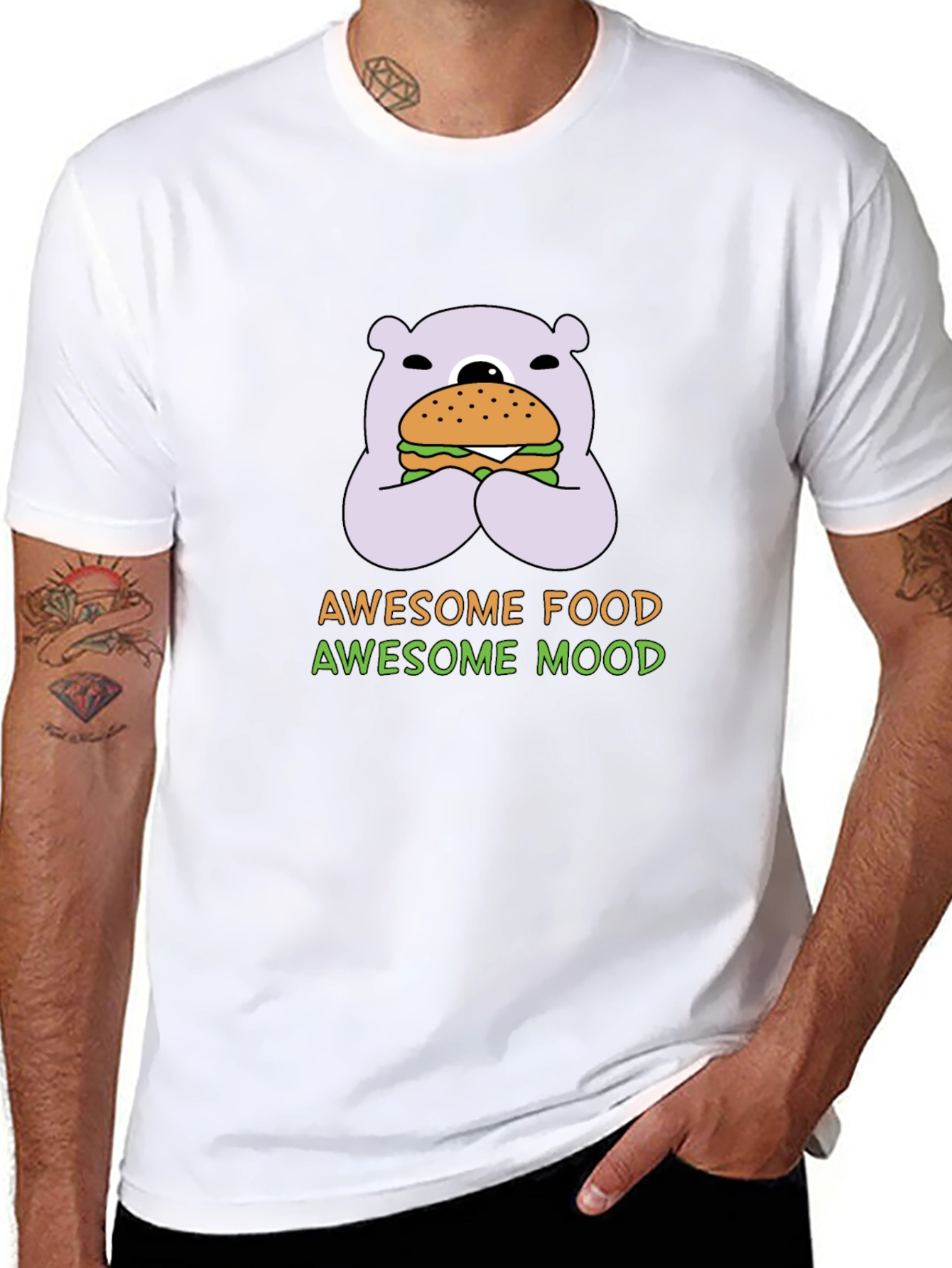 Awesome Food Awesome Mood Graphic T-Shirt