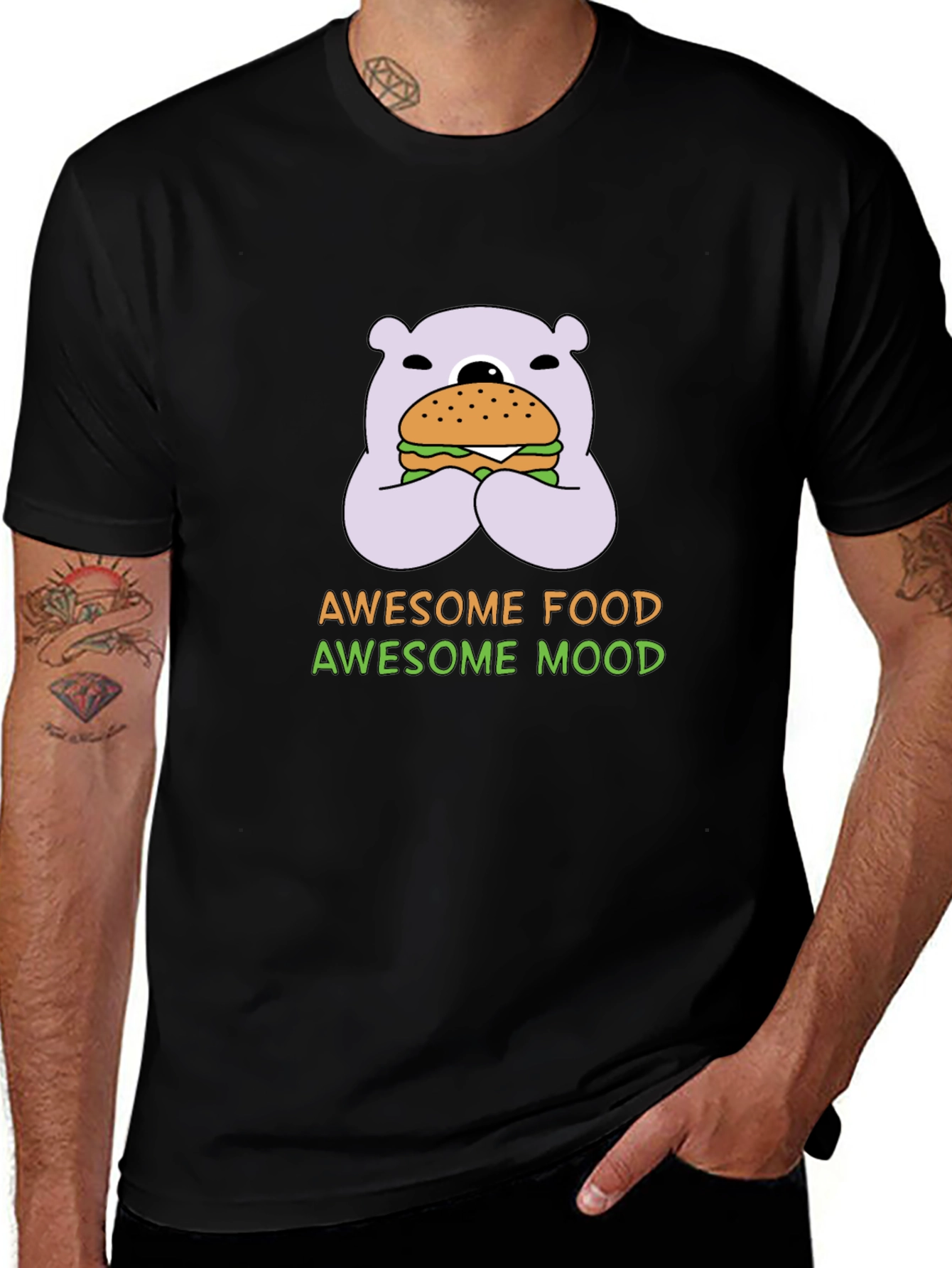 Awesome Food Awesome Mood Graphic T-Shirt
