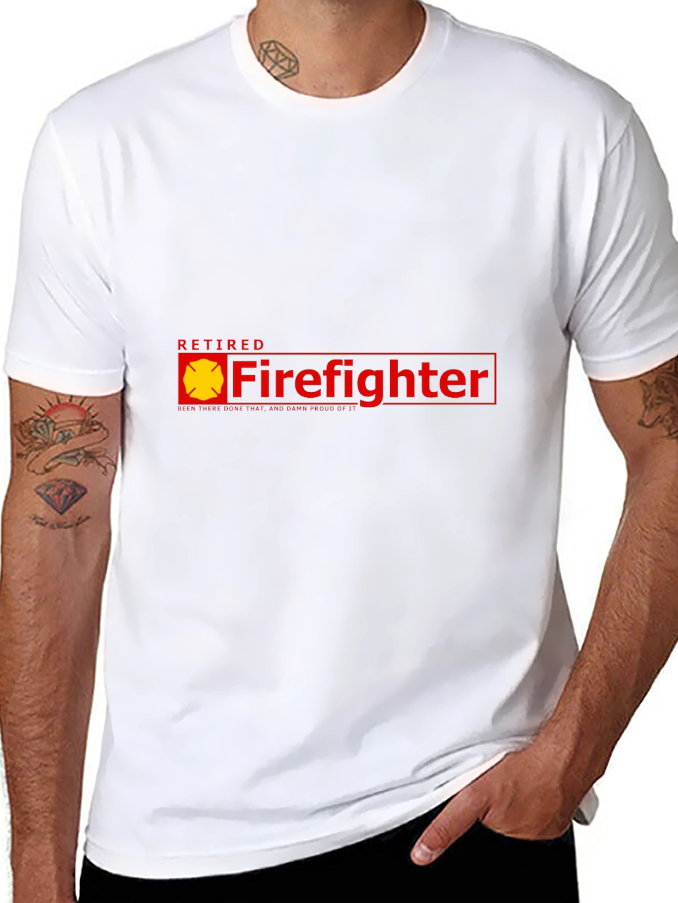 Retired Firefighter T-Shirt - Black