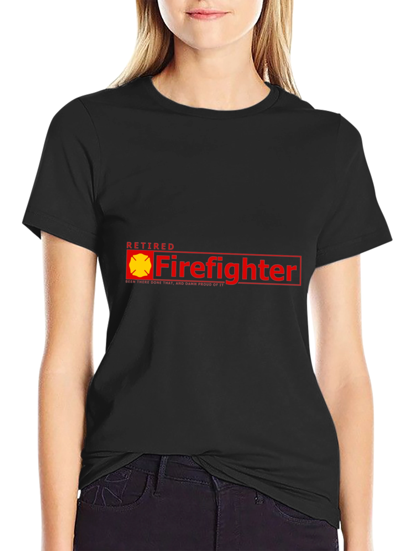 Retired Firefighter T-Shirt - Black