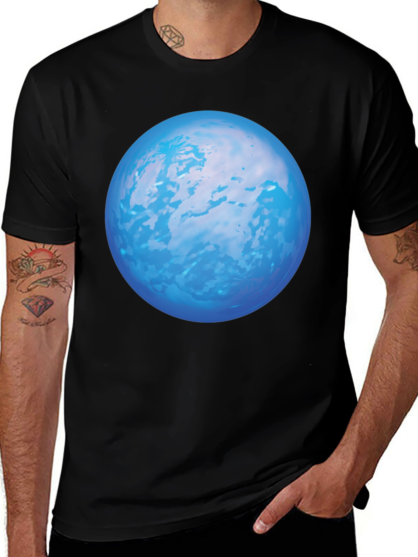 Blue Planet Graphic T-Shirt - Trendy & Unique