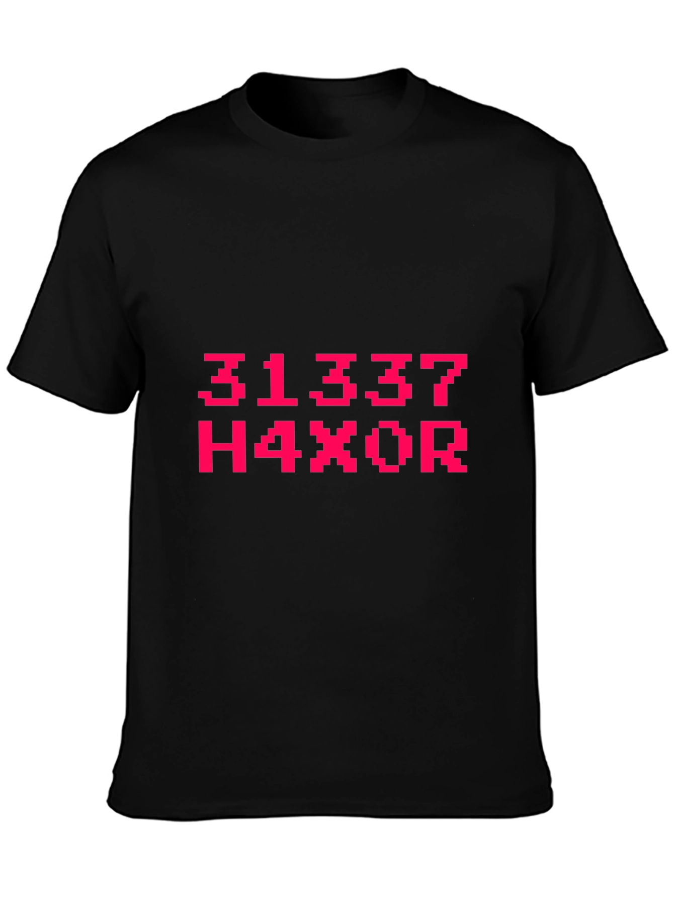 Leetspeak H4X0R Graphic Tee - Black