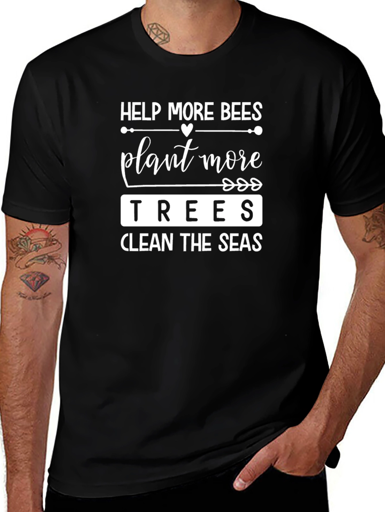 Eco-Friendly Graphic Tee: Help Bees Plant Trees