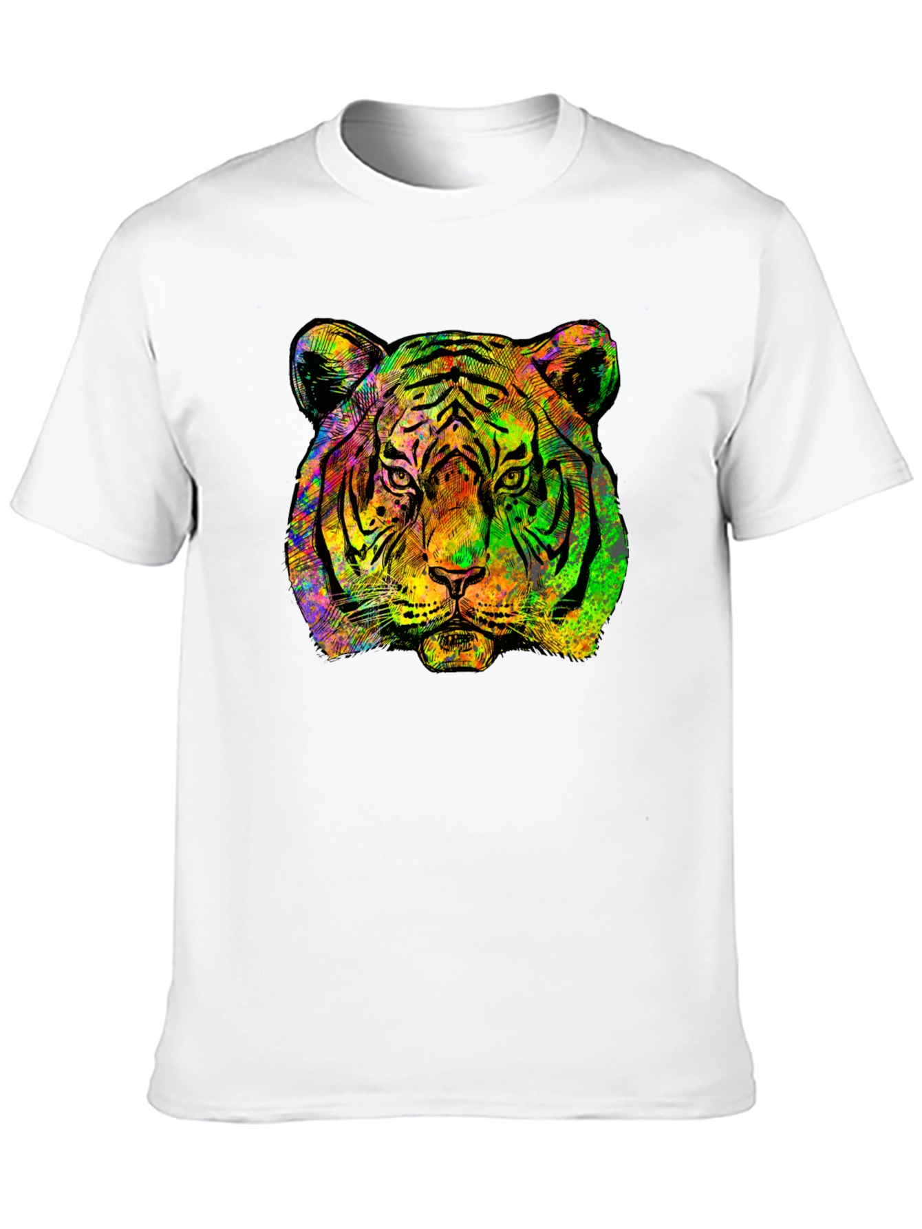 Cool Tiger Graphic Tee - Mens Black T-Shirt