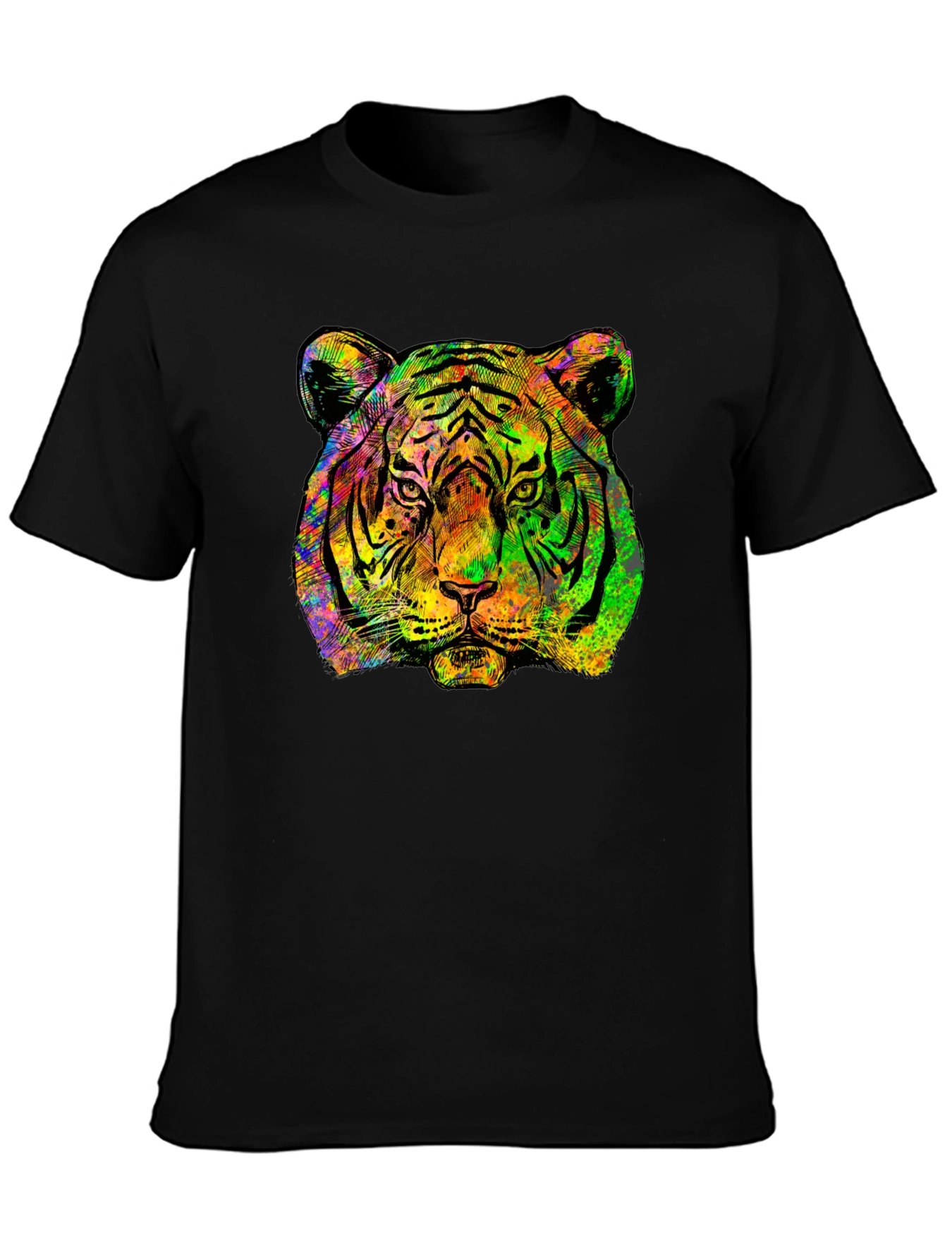 Cool Tiger Graphic Tee - Mens Black T-Shirt