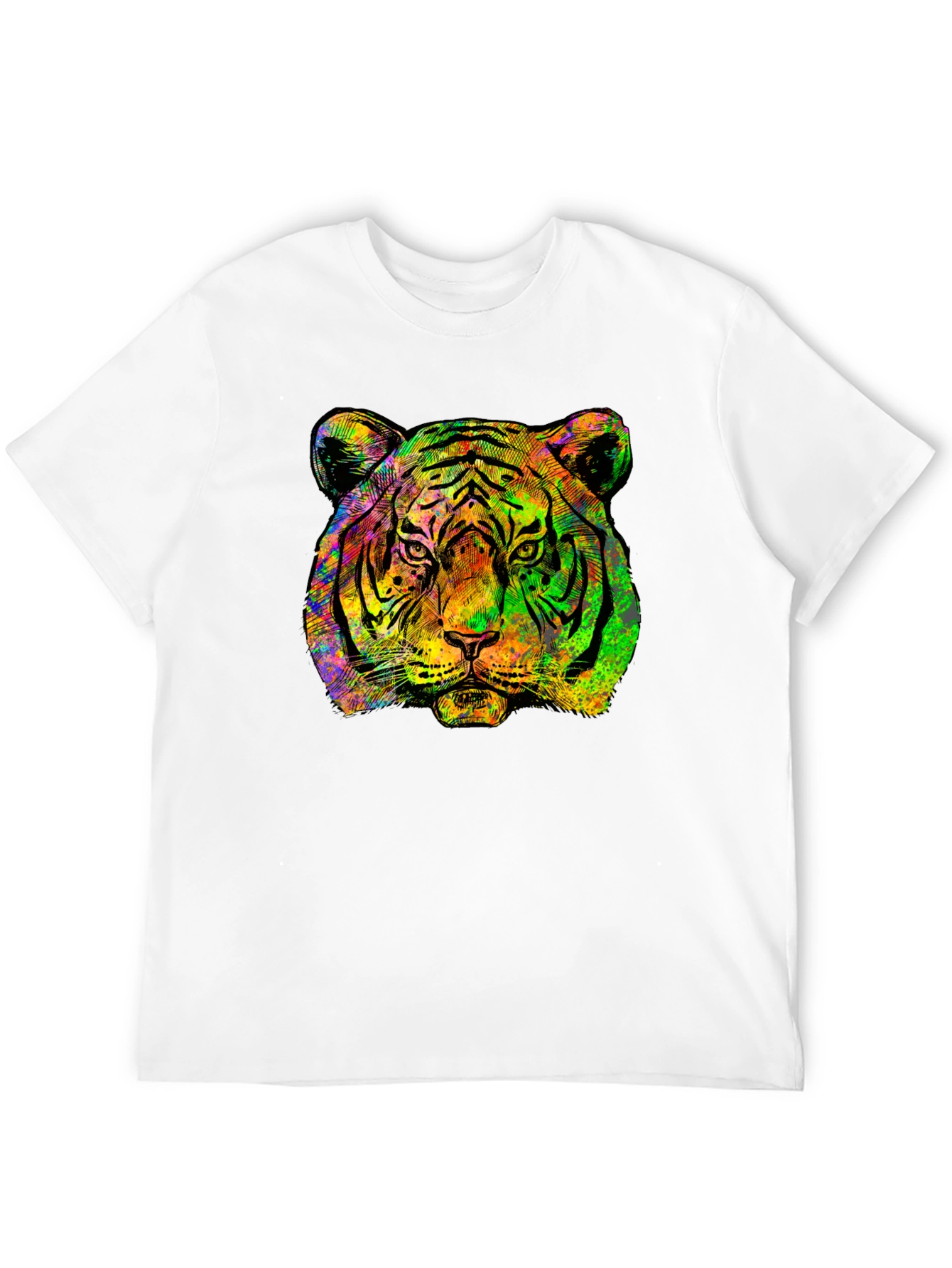 Cool Tiger Graphic Tee - Mens Black T-Shirt