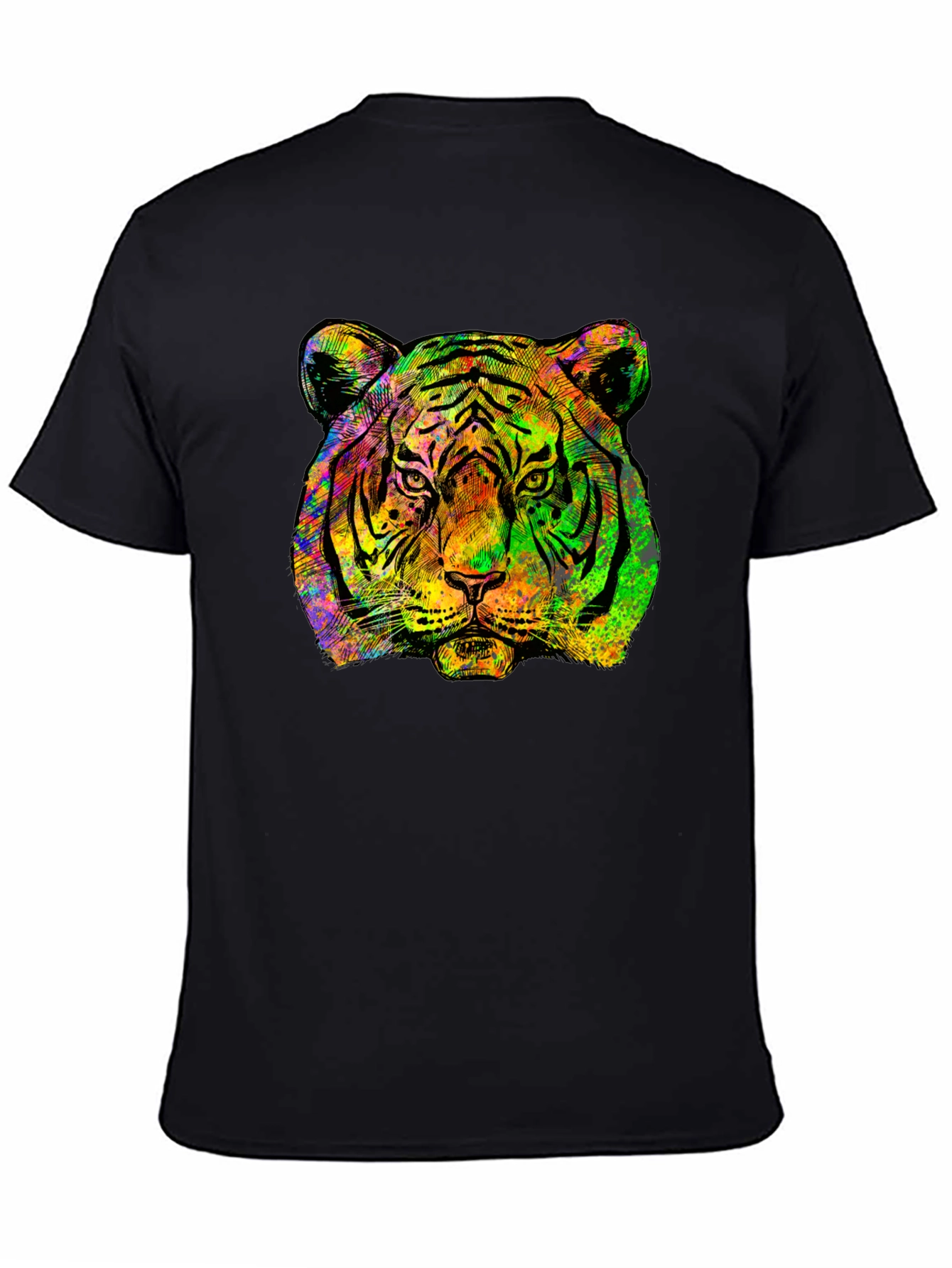 Cool Tiger Graphic Tee - Mens Black T-Shirt