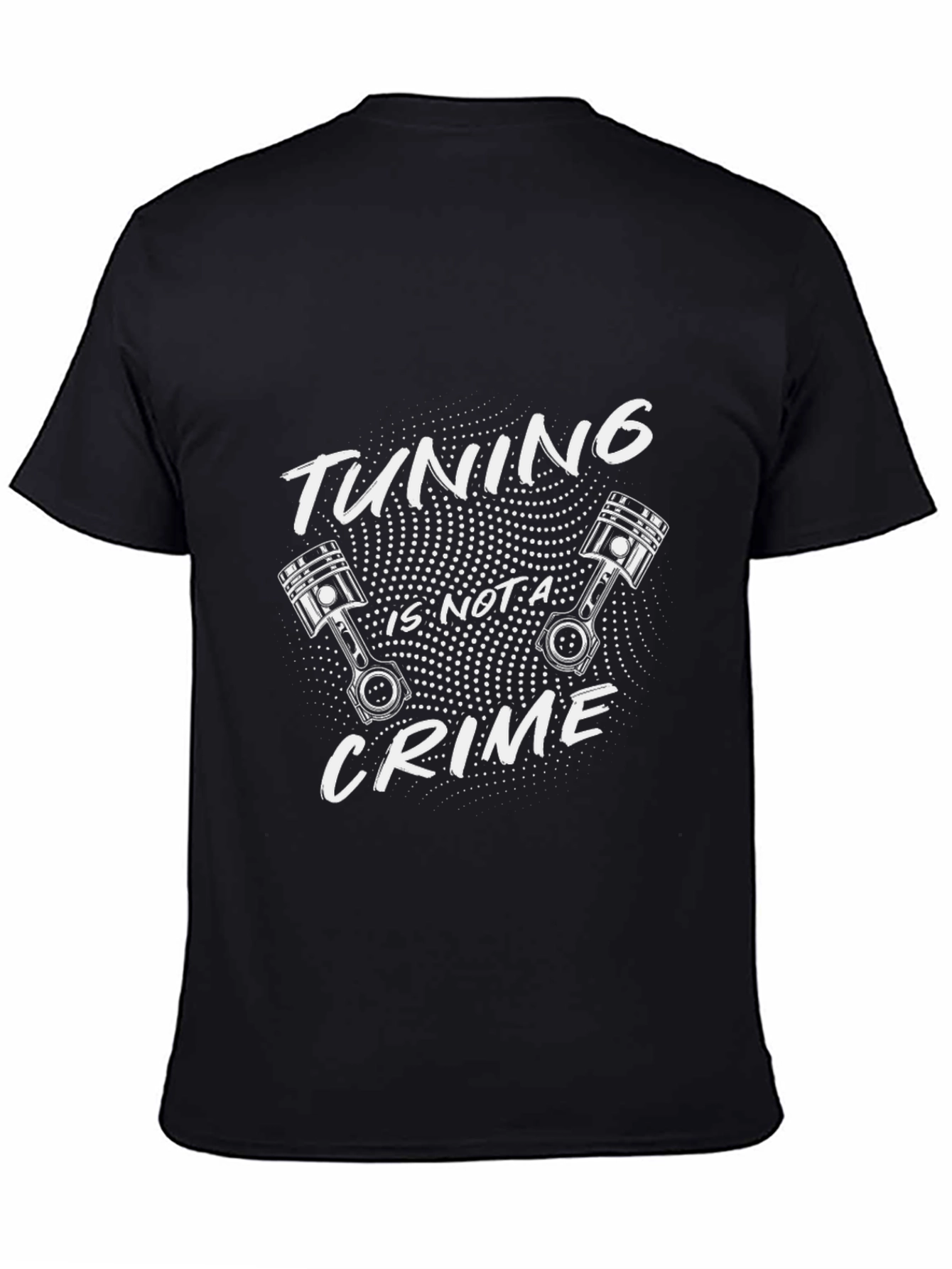 Tuning Is Not A Crime Black Graphic Tee