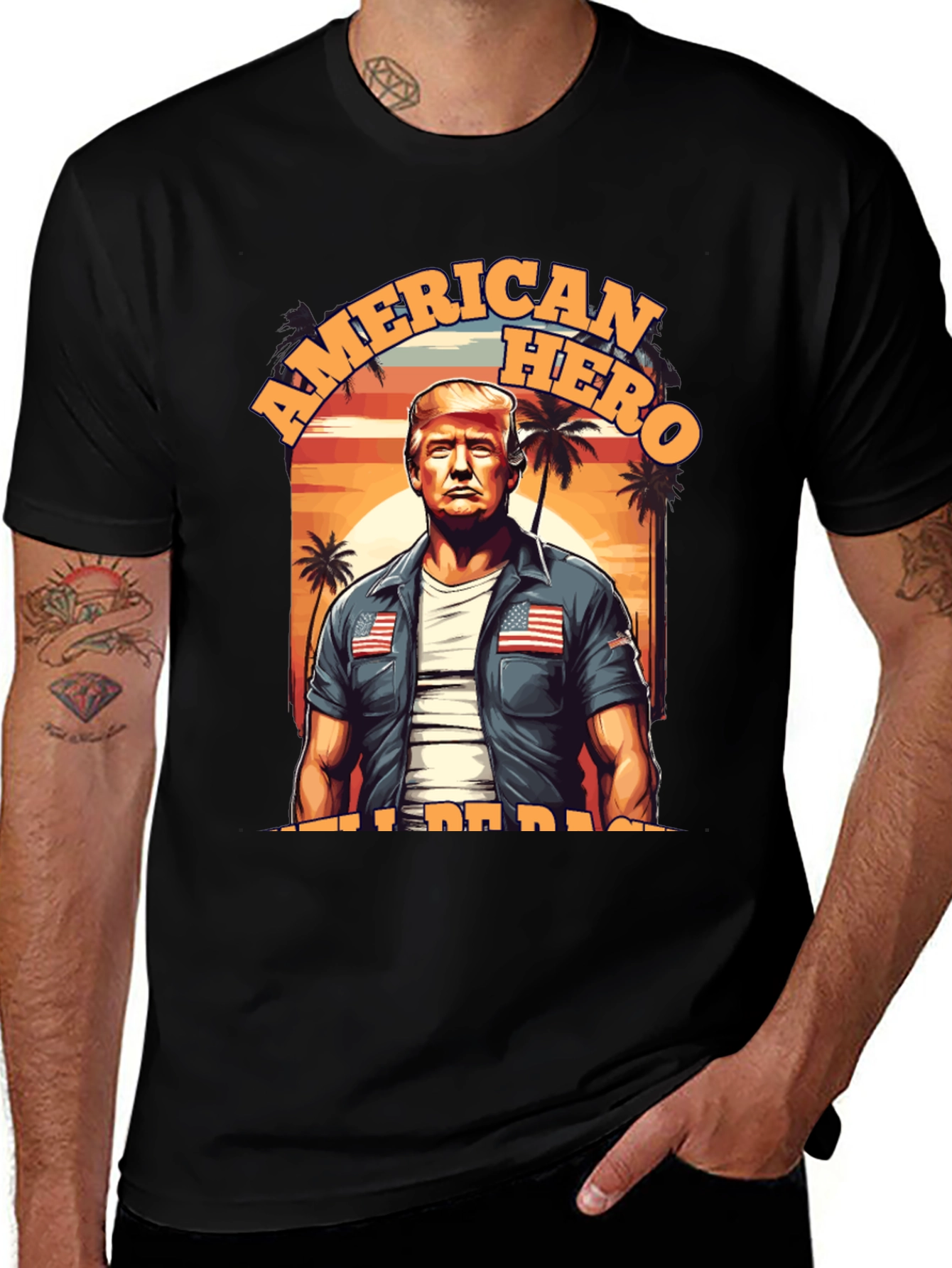 American Hero T-Shirt Patriotic Design