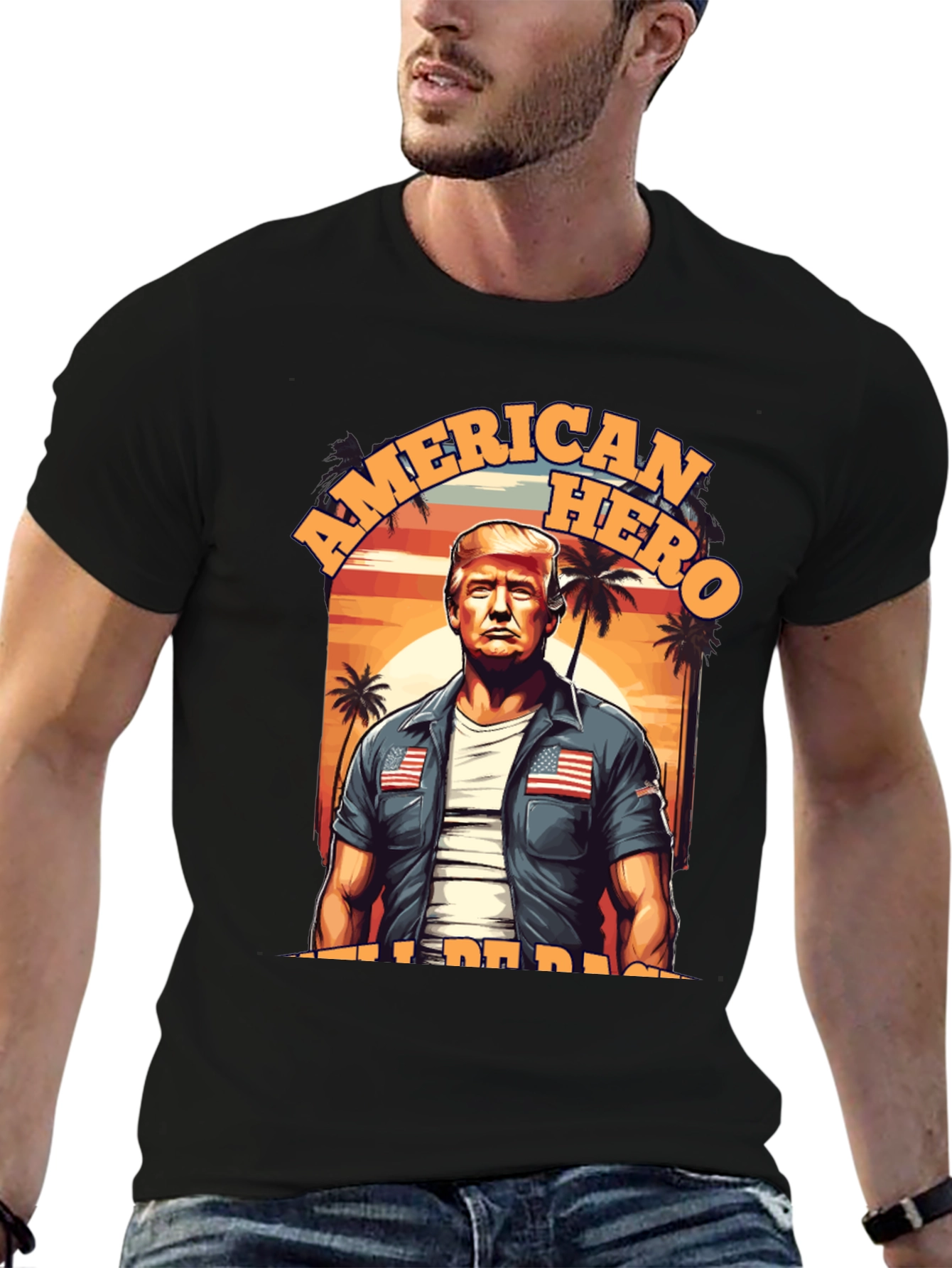 American Hero T-Shirt Patriotic Design