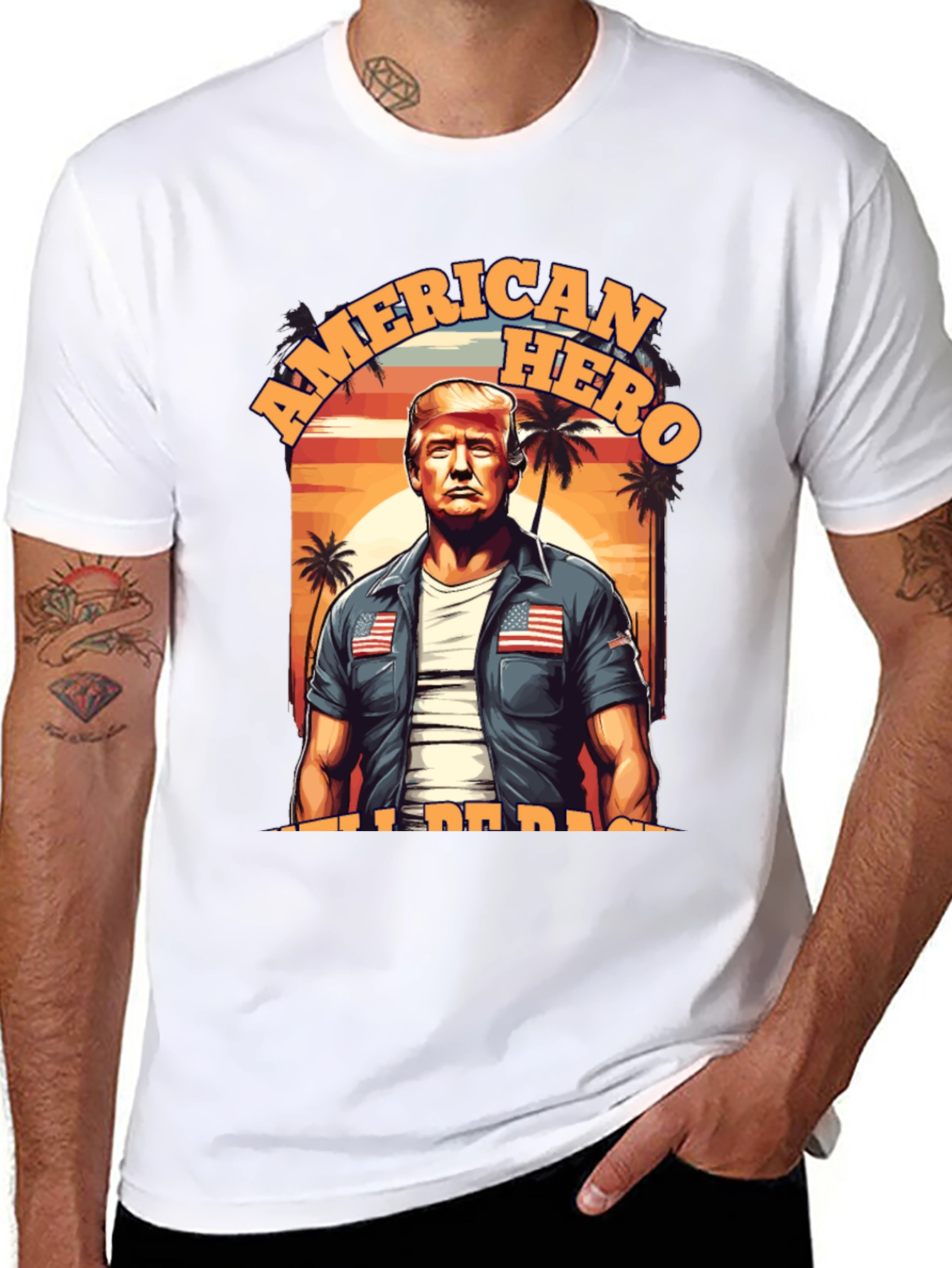 American Hero T-Shirt Patriotic Design