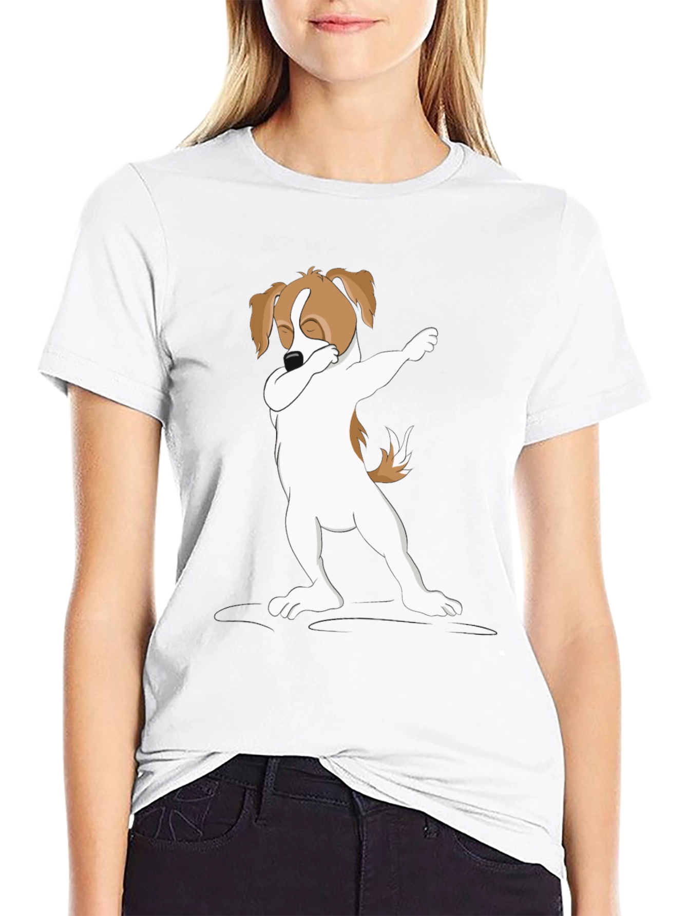 Dabbing Dog Graphic Tee - Trendy Mens T-Shirt