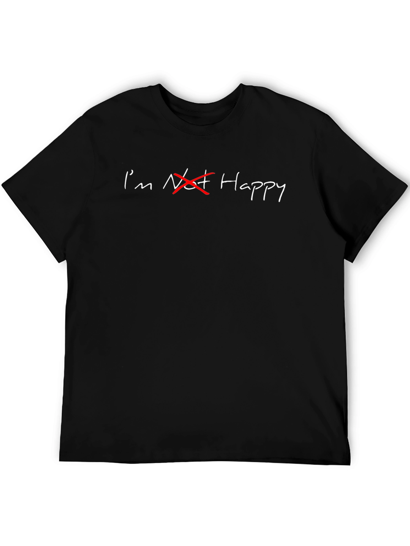Im Not Happy Black Graphic Tee