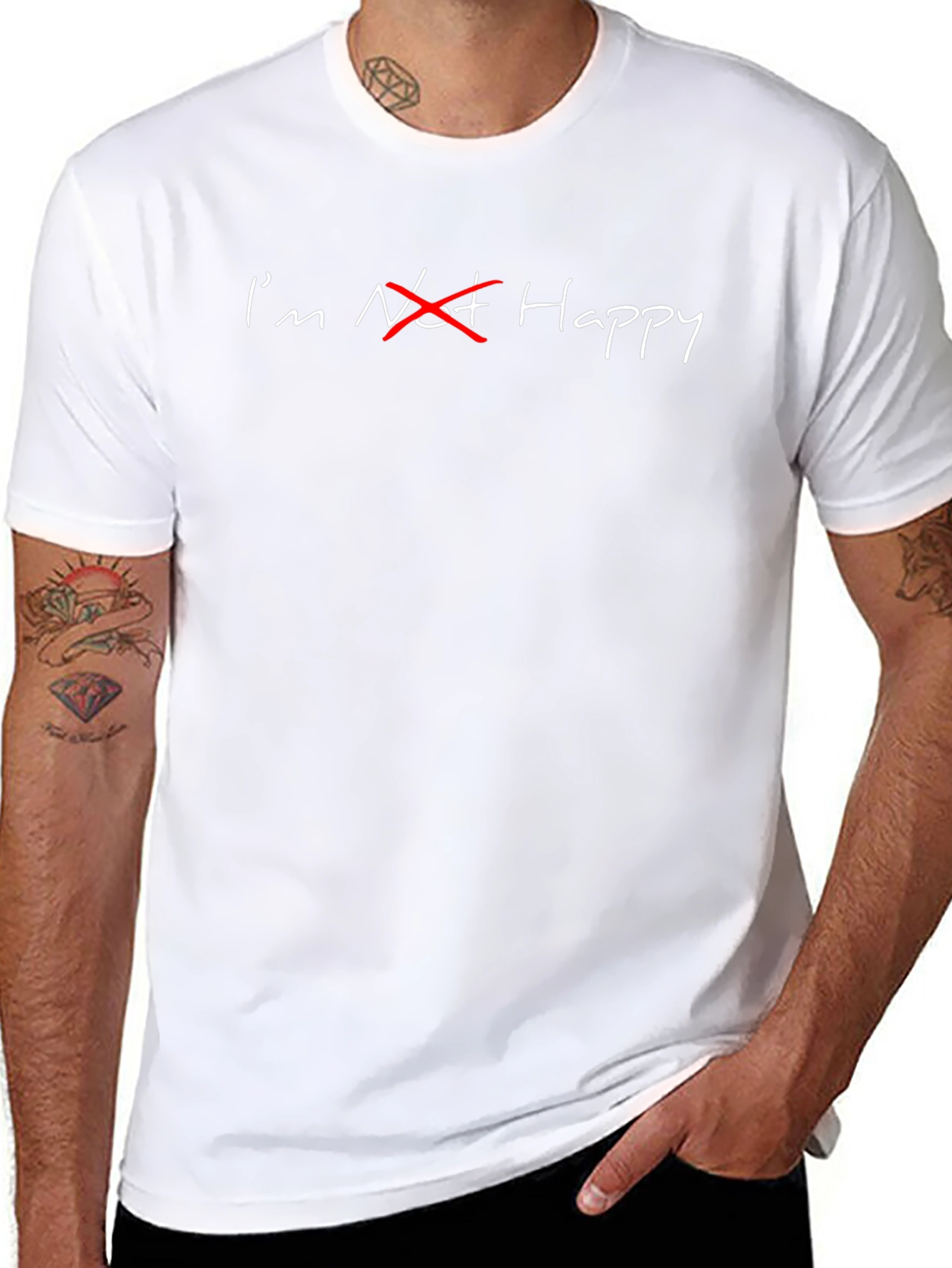 Im Not Happy Black Graphic Tee