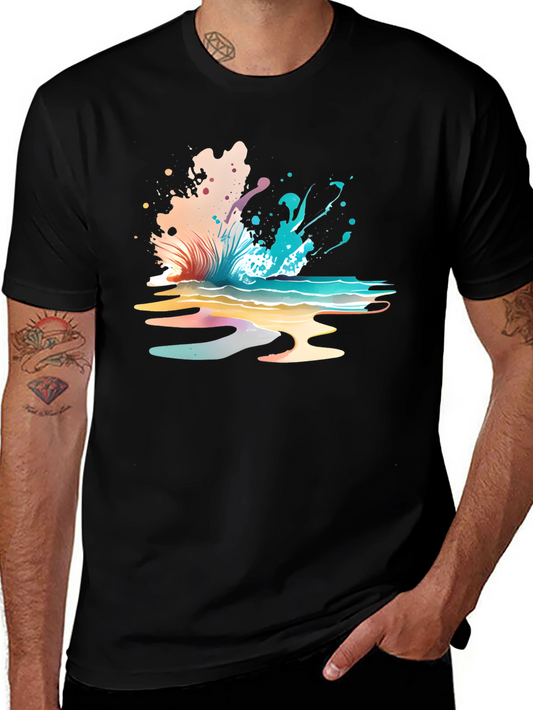 Abstract Wave Graphic Tee